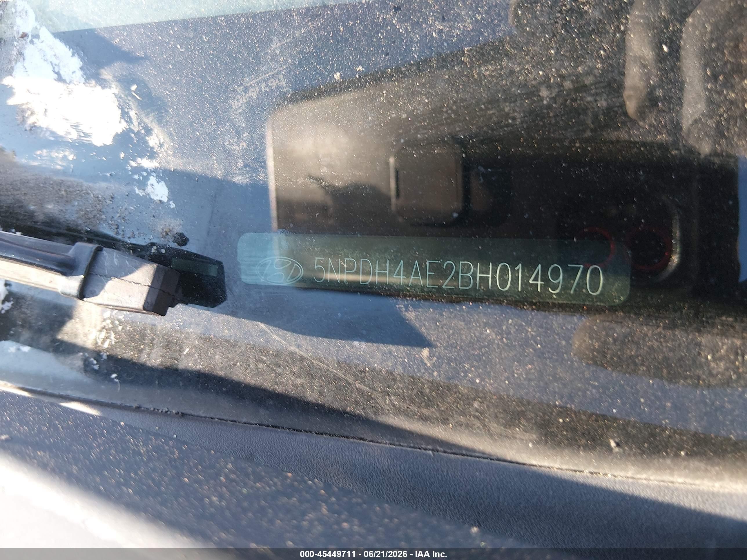 2011 Hyundai Elantra Gls Gray vin: 5NPDH4AE2BH014970
