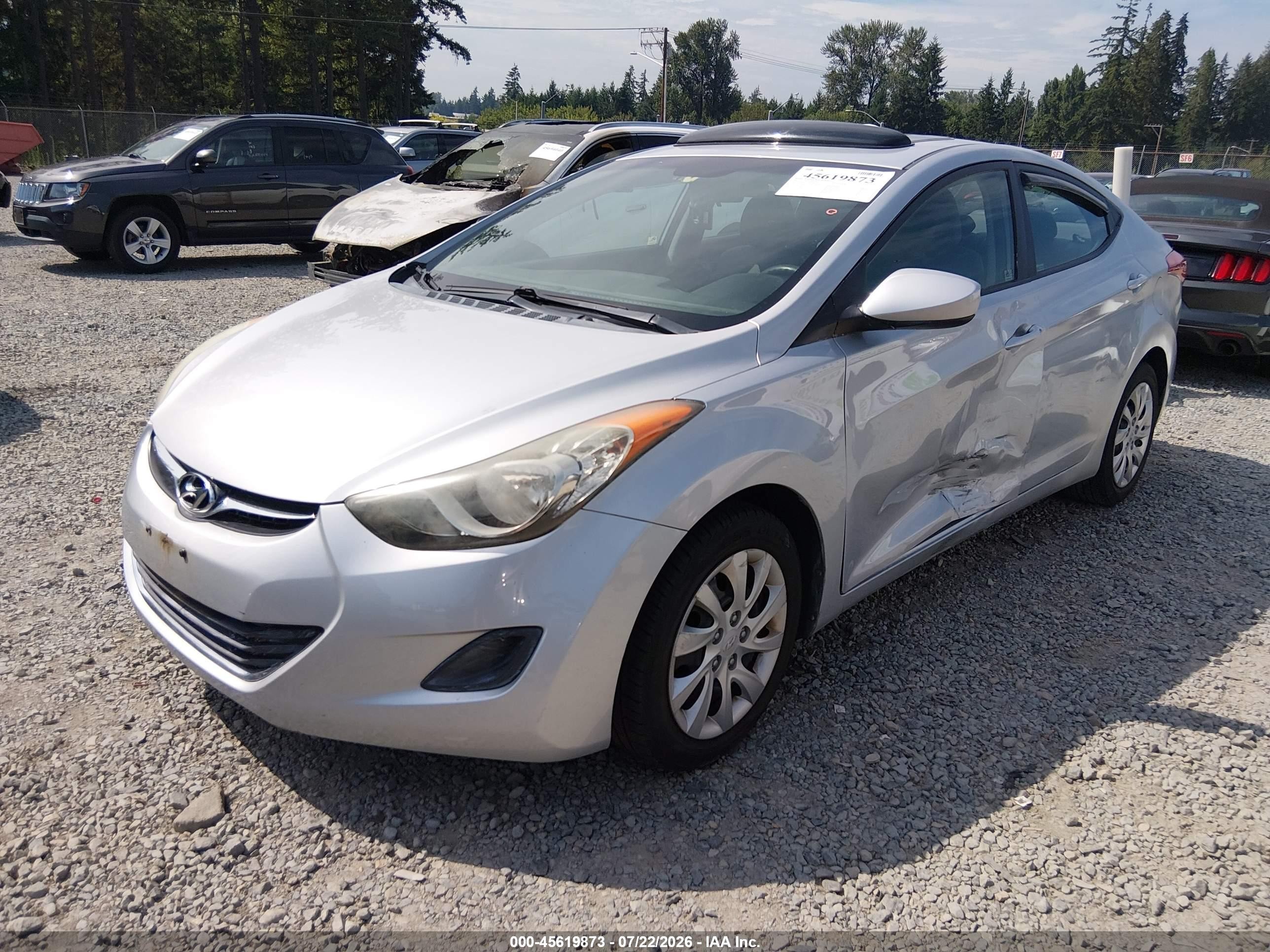 2011 Hyundai Elantra Gls Silver vin: 5NPDH4AE2BH025824