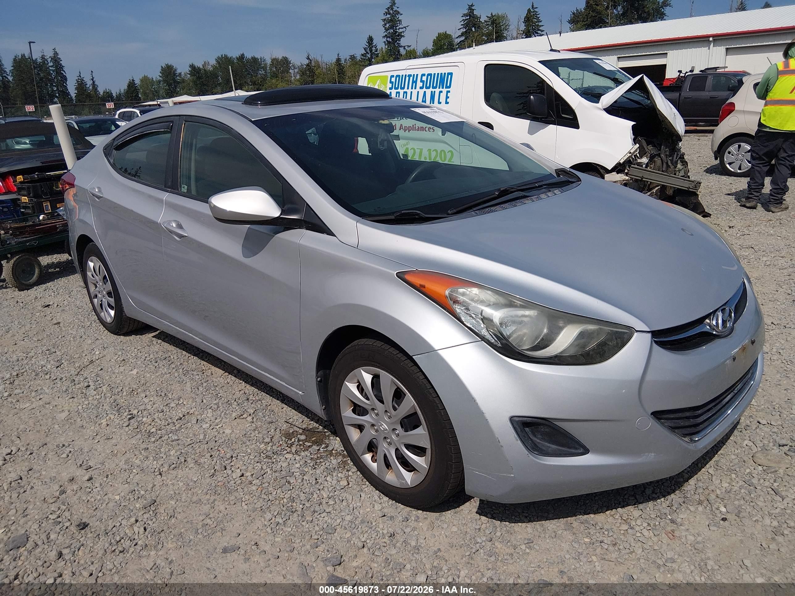 2011 Hyundai Elantra Gls Серебряный vin: 5NPDH4AE2BH025824