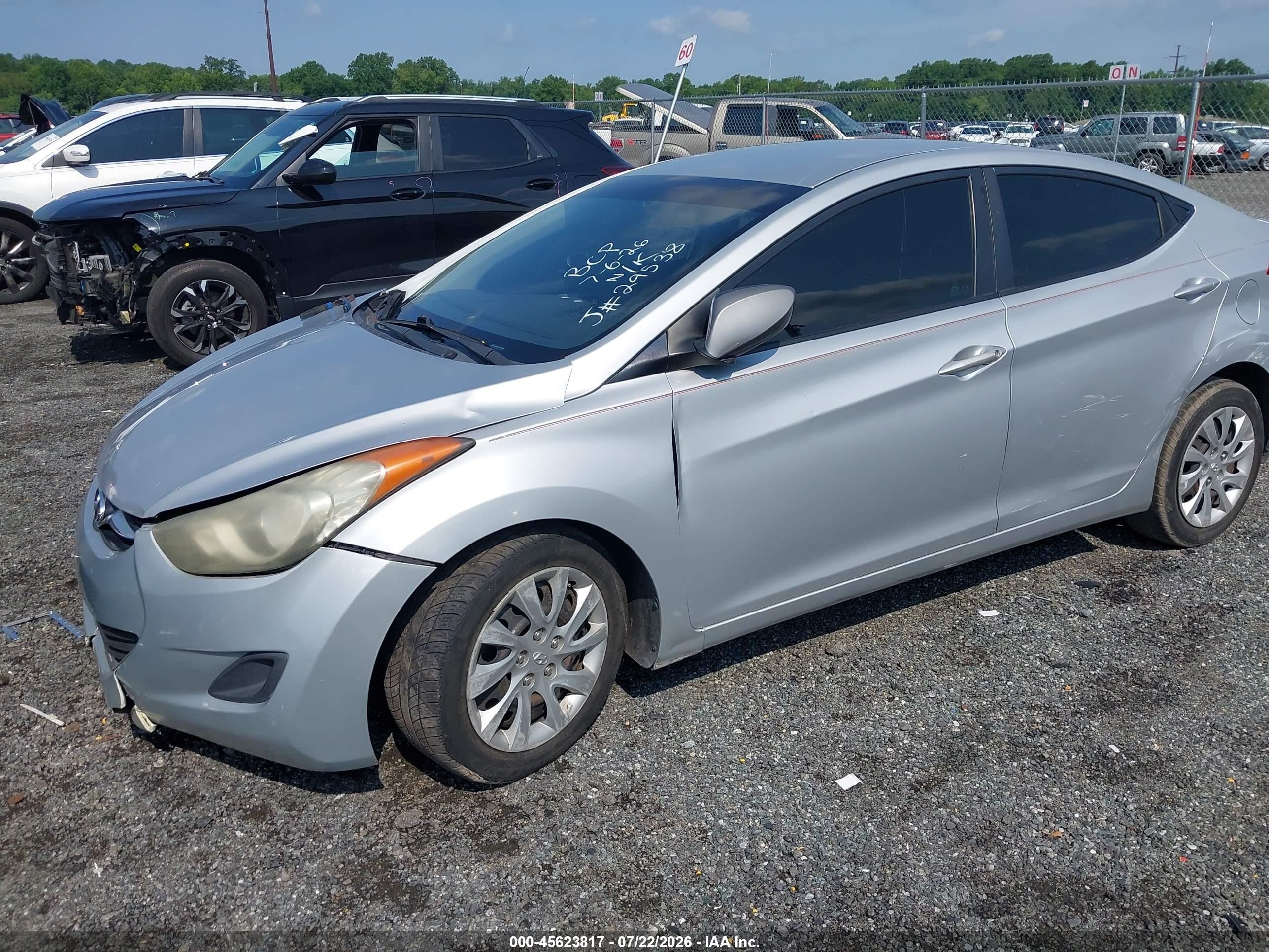 2011 Hyundai Elantra Gls Silver vin: 5NPDH4AE2BH025838