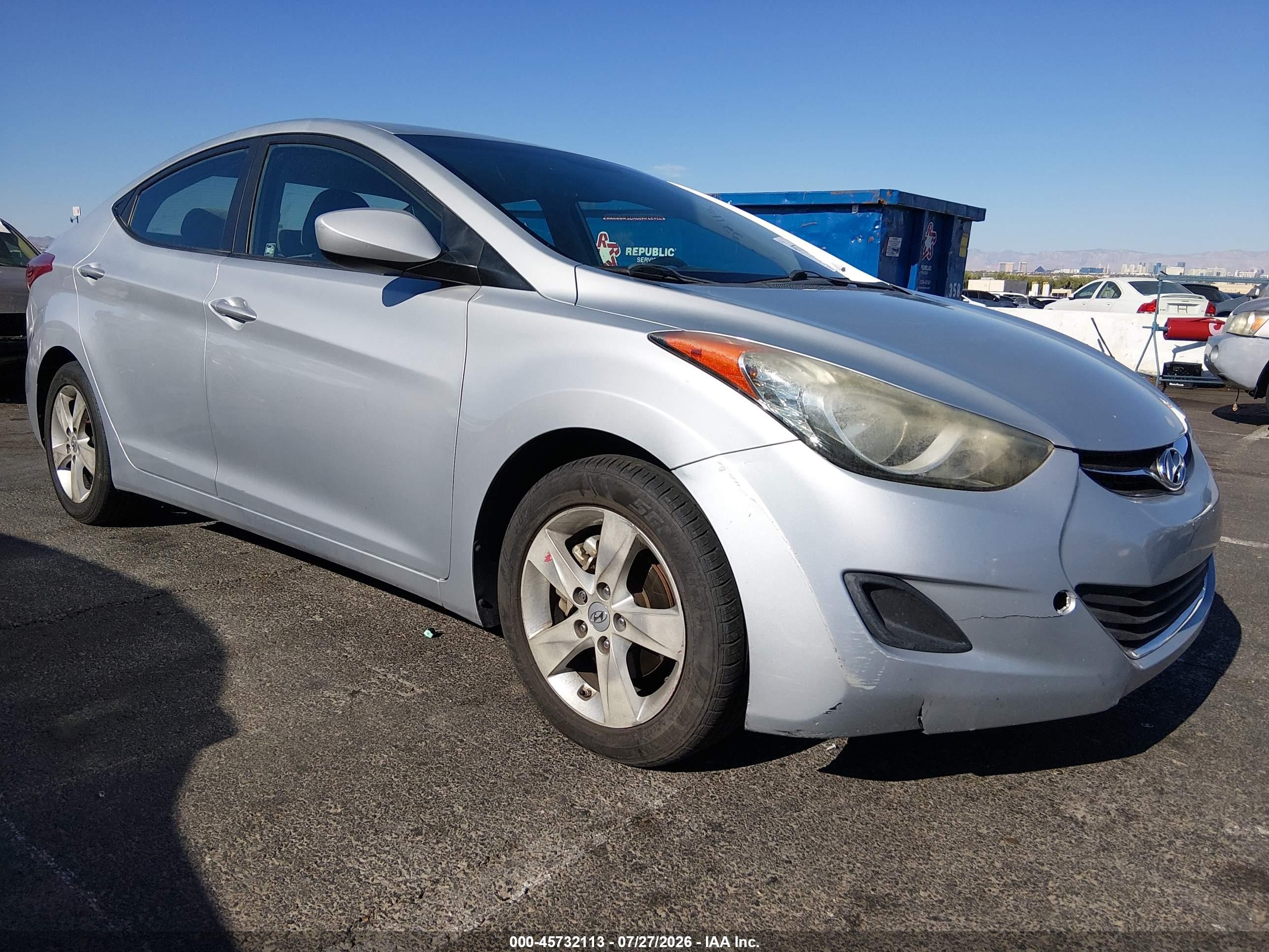 2011 Hyundai Elantra Gls Gray vin: 5NPDH4AE2BH047855