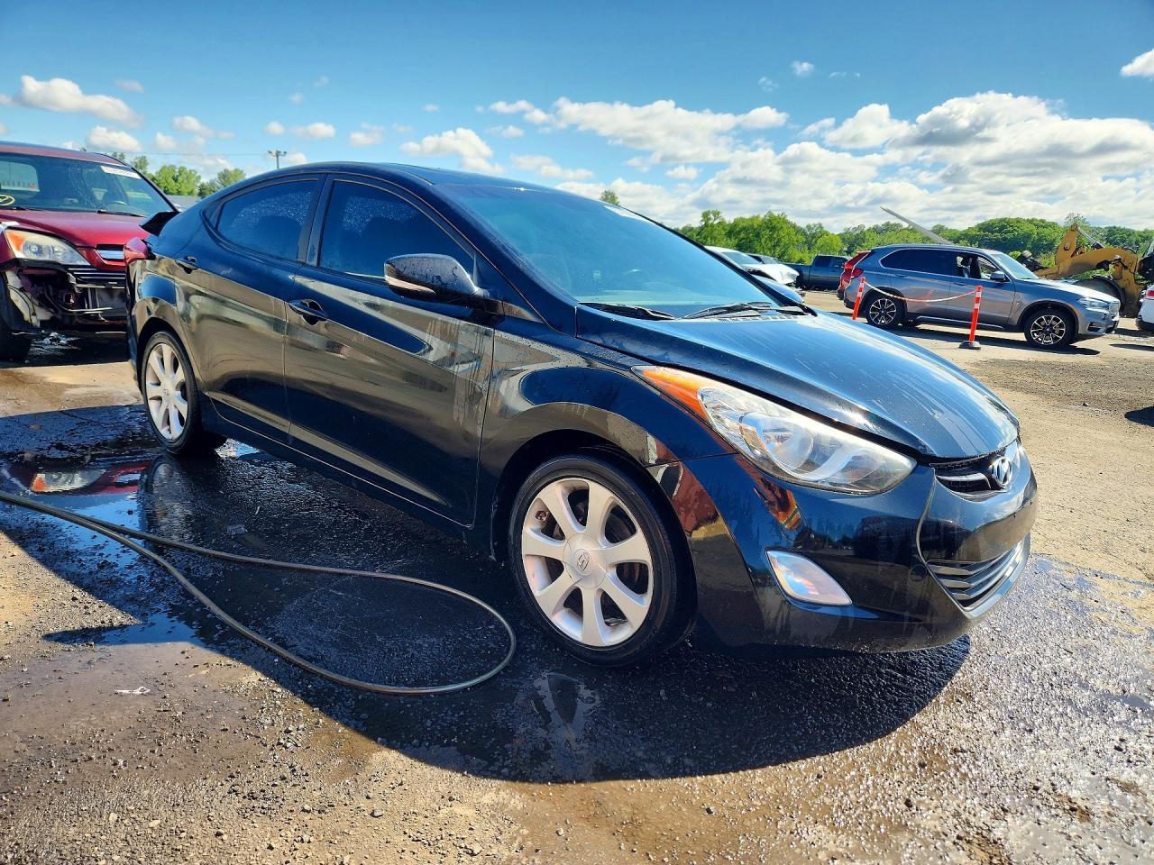 2011 Hyundai Elantra Limited Black vin: 5NPDH4AE2BH049816