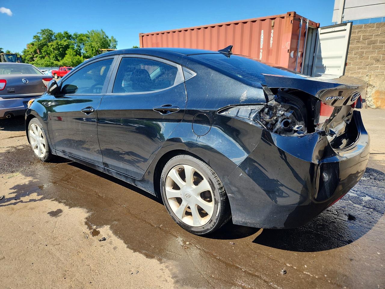 2011 Hyundai Elantra Limited Black vin: 5NPDH4AE2BH049816