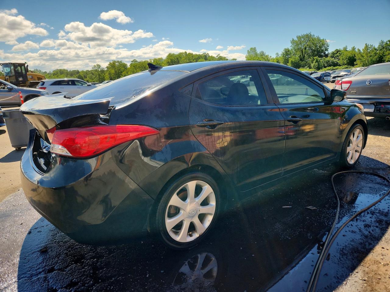 2011 Hyundai Elantra Limited Black vin: 5NPDH4AE2BH049816