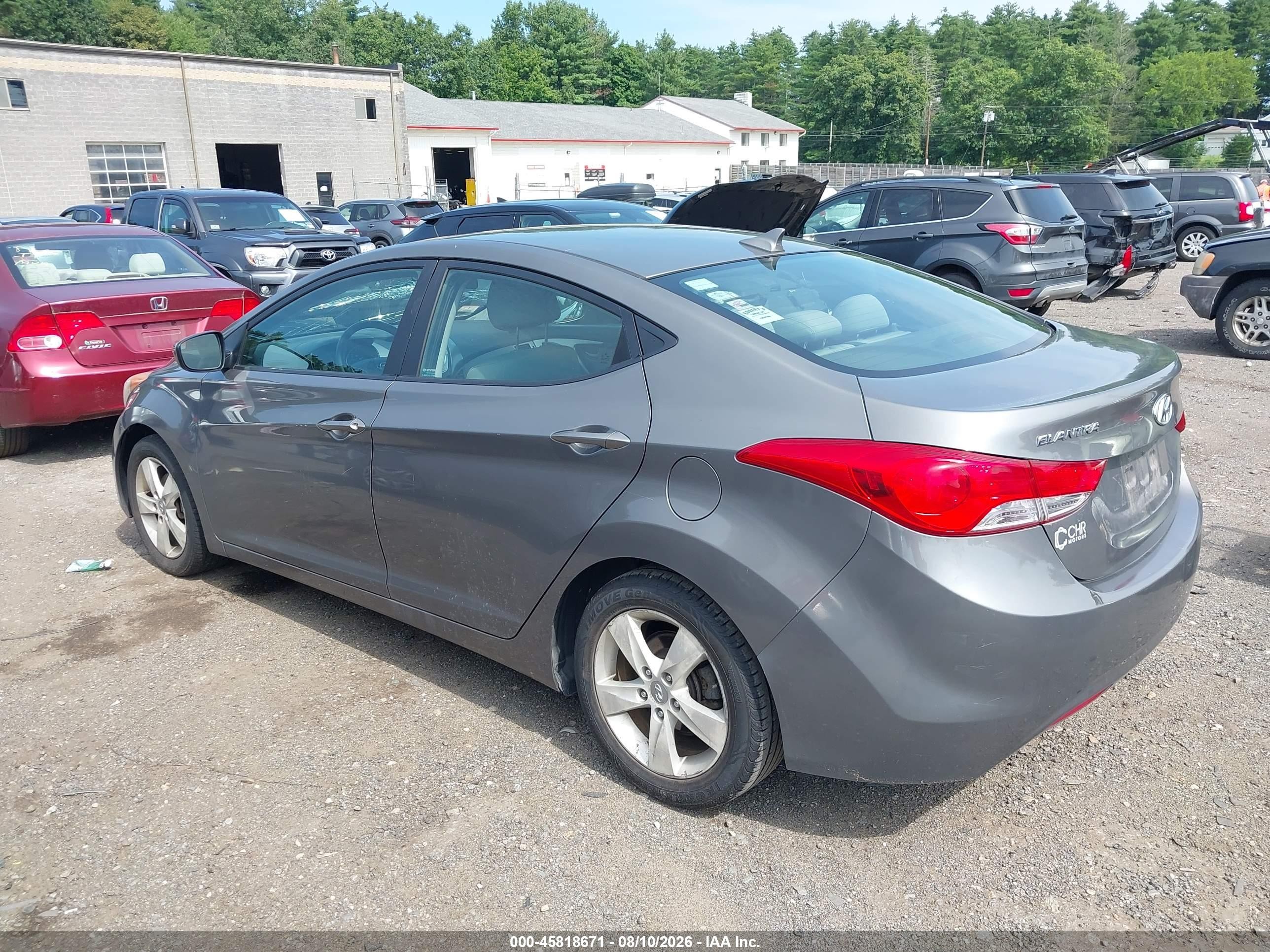 2011 Hyundai Elantra Gls Gray vin: 5NPDH4AE2BH060265