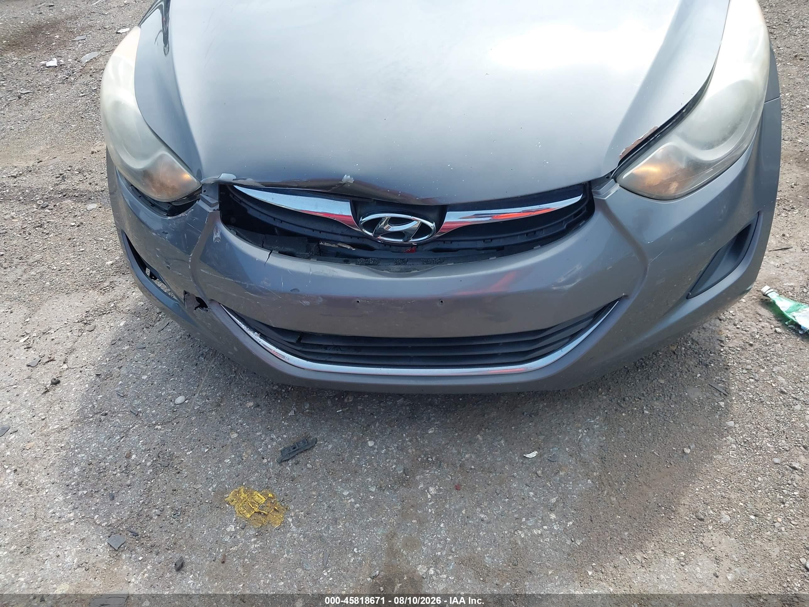 2011 Hyundai Elantra Gls Gray vin: 5NPDH4AE2BH060265
