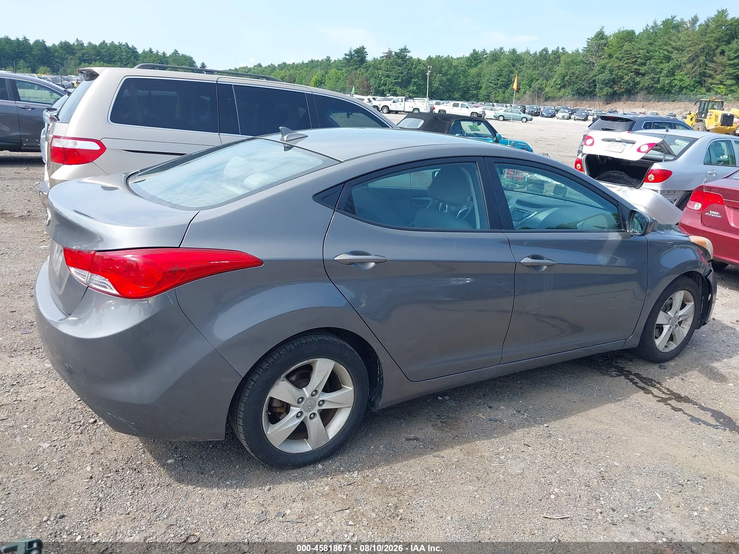 2011 Hyundai Elantra Gls Gray vin: 5NPDH4AE2BH060265