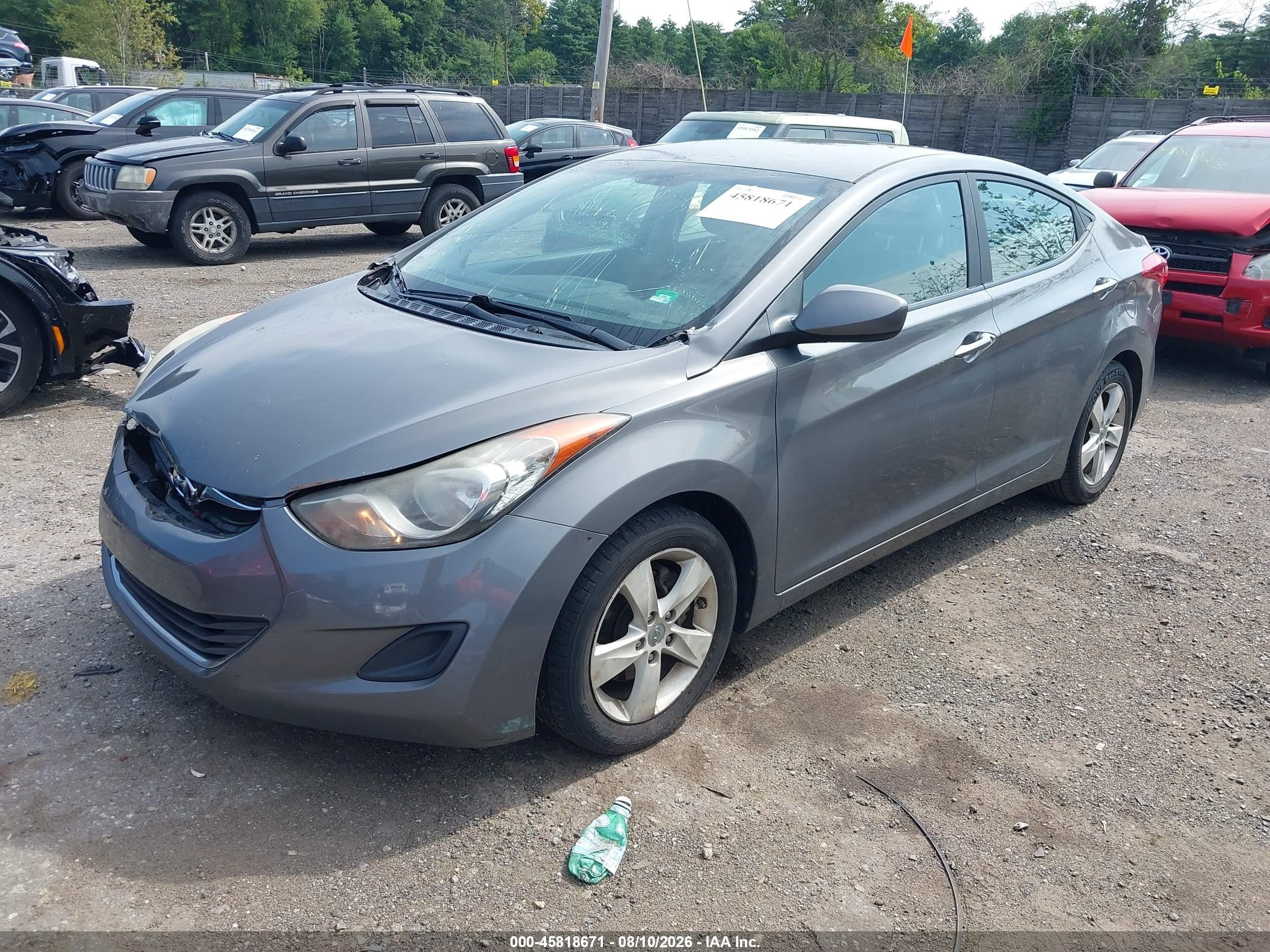 2011 Hyundai Elantra Gls Gray vin: 5NPDH4AE2BH060265