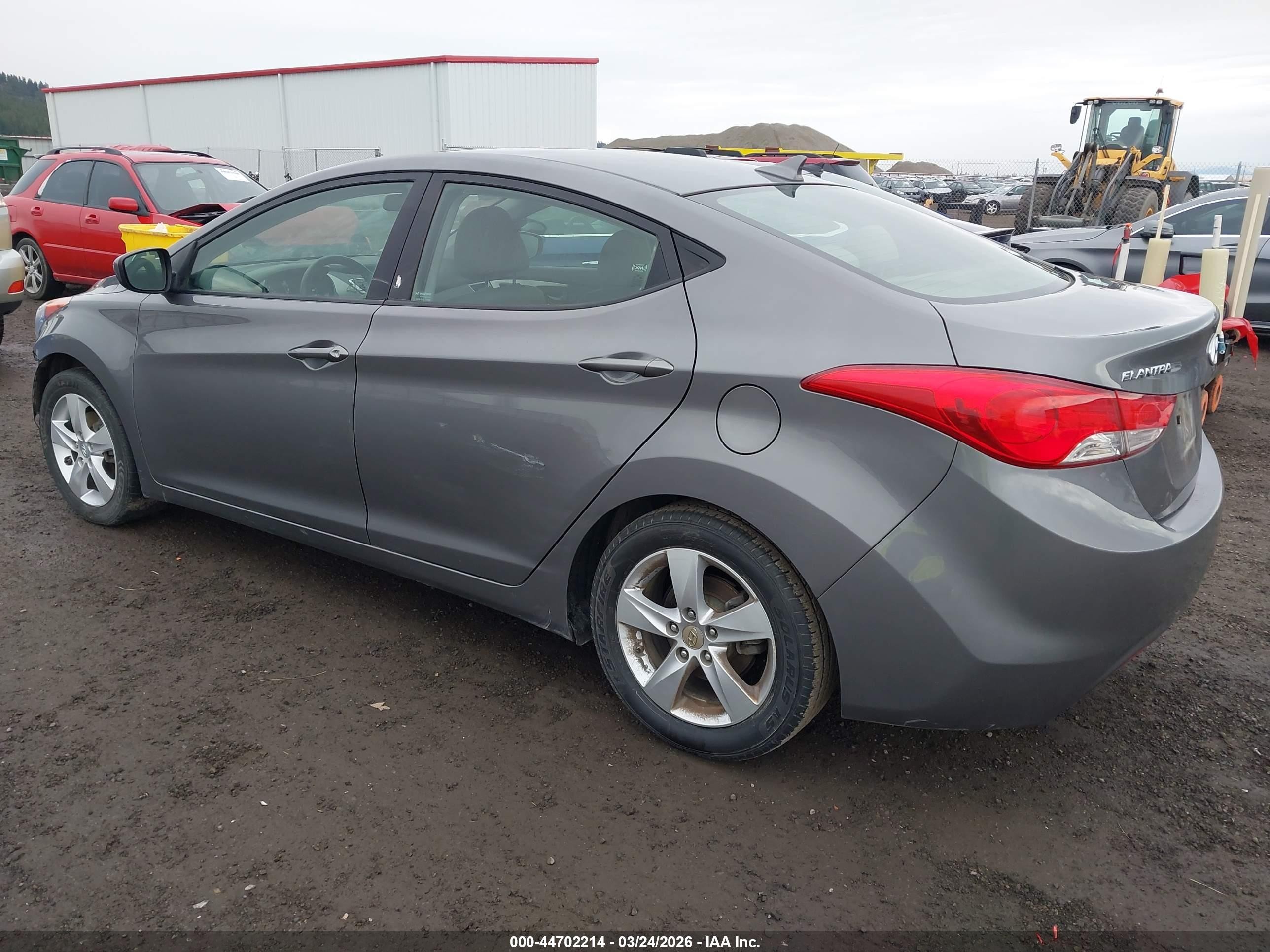 2011 Hyundai Elantra Gls Gray vin: 5NPDH4AE2BH061335