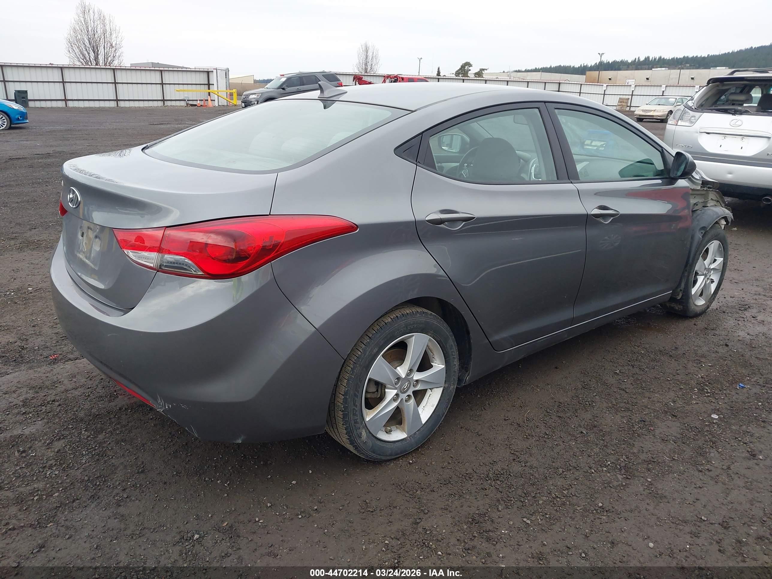 2011 Hyundai Elantra Gls Gray vin: 5NPDH4AE2BH061335