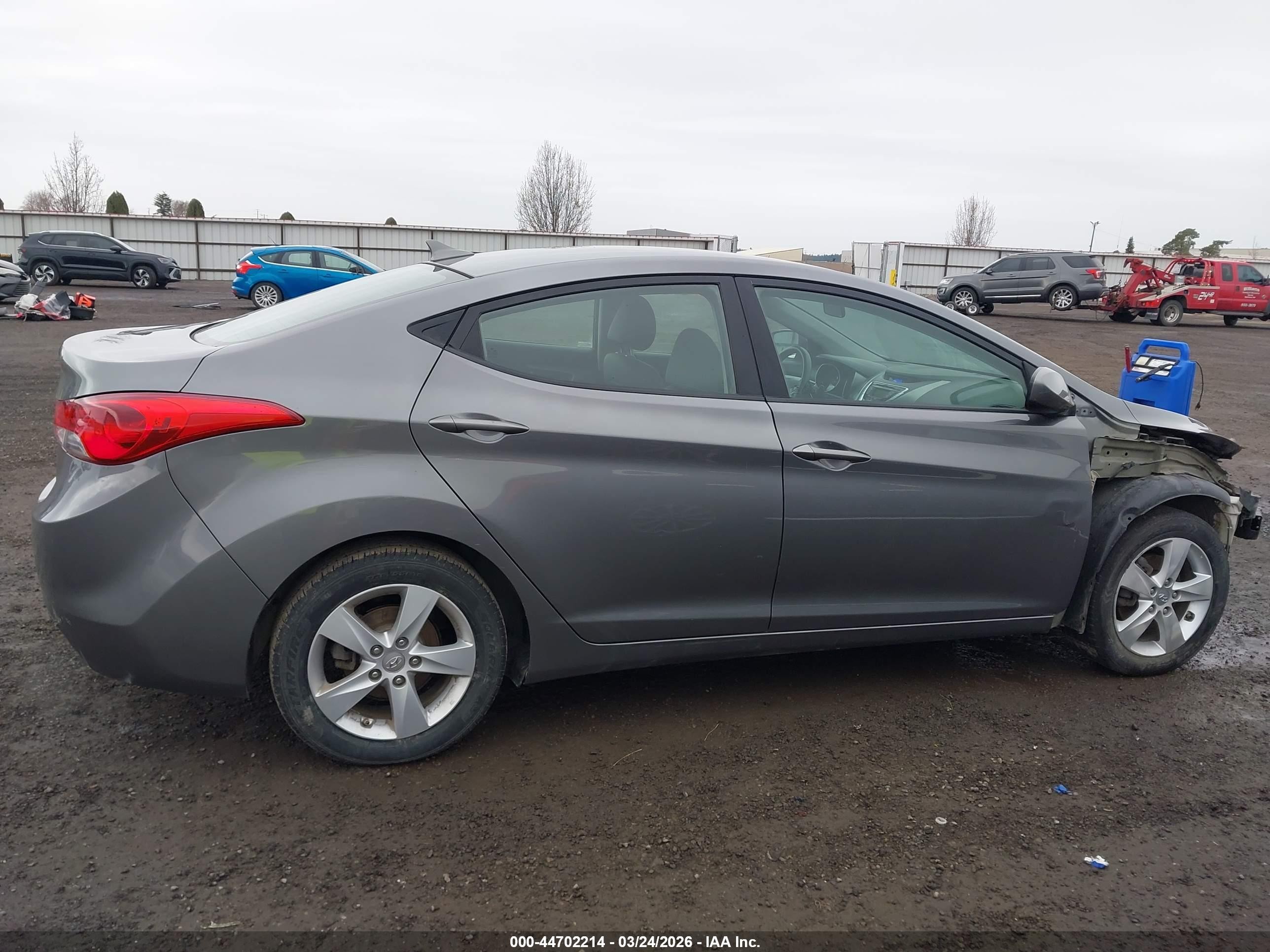2011 Hyundai Elantra Gls Gray vin: 5NPDH4AE2BH061335