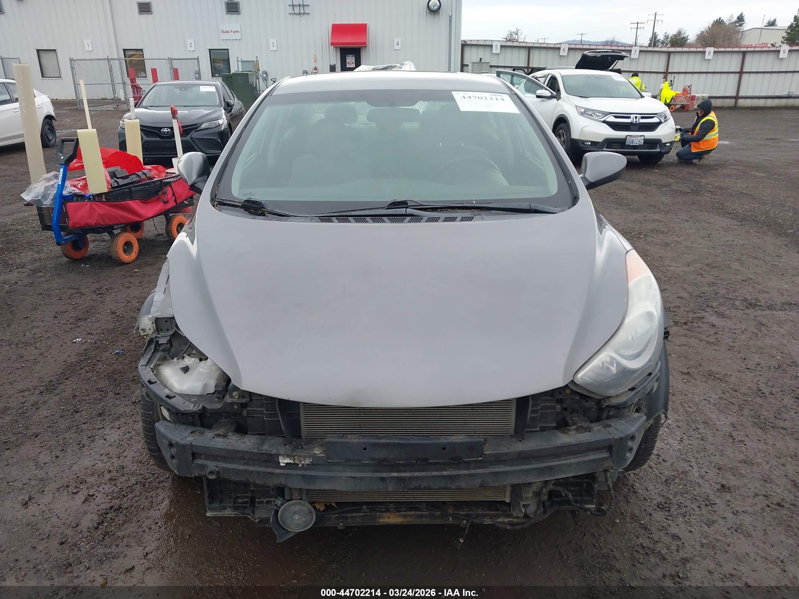 2011 Hyundai Elantra Gls Gray vin: 5NPDH4AE2BH061335