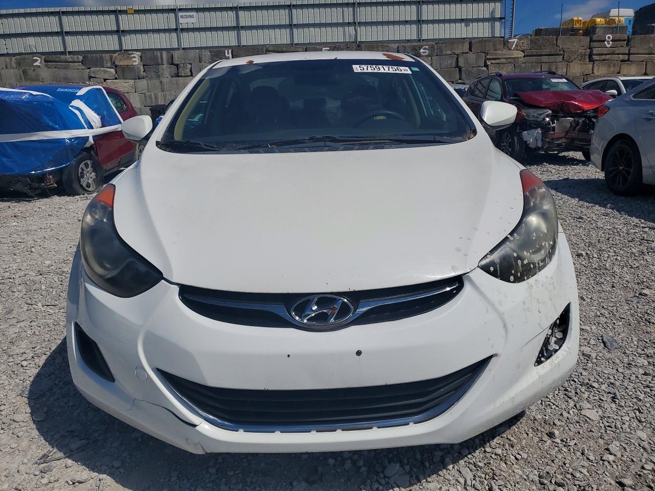 2012 Hyundai Elantra Gls White vin: 5NPDH4AE2CH071137