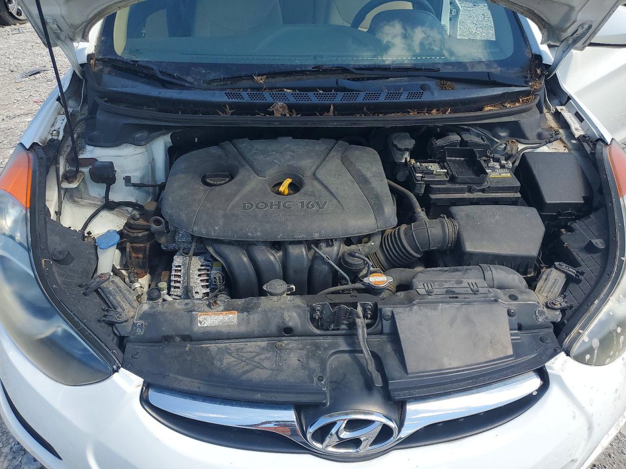 2012 Hyundai Elantra Gls White vin: 5NPDH4AE2CH071137
