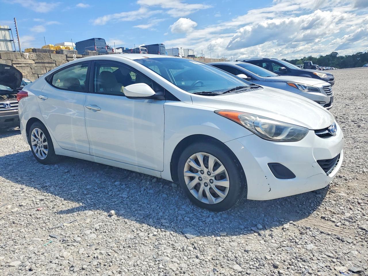2012 Hyundai Elantra Gls White vin: 5NPDH4AE2CH071137