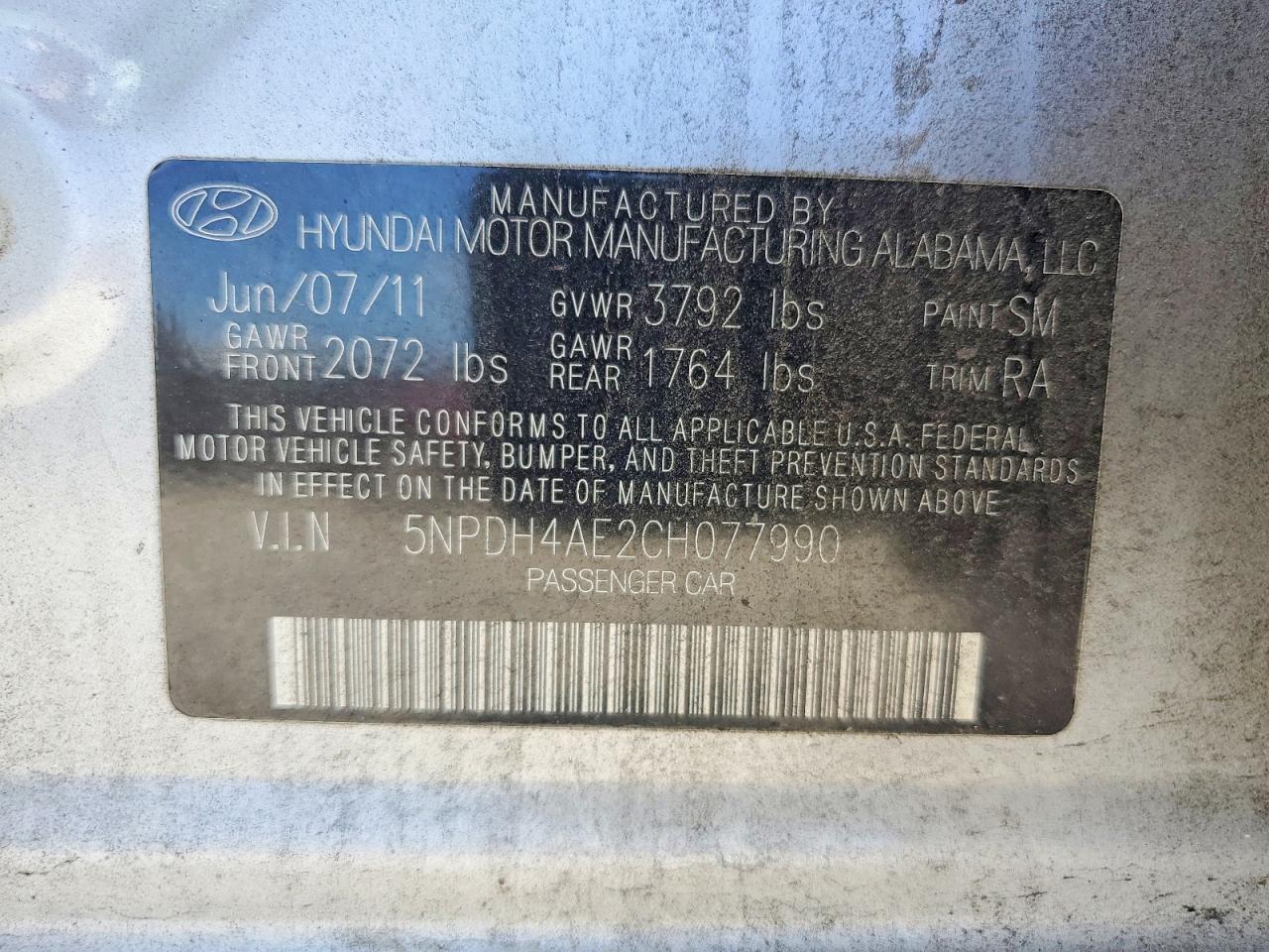2012 Hyundai Elantra Gls Silver vin: 5NPDH4AE2CH077990