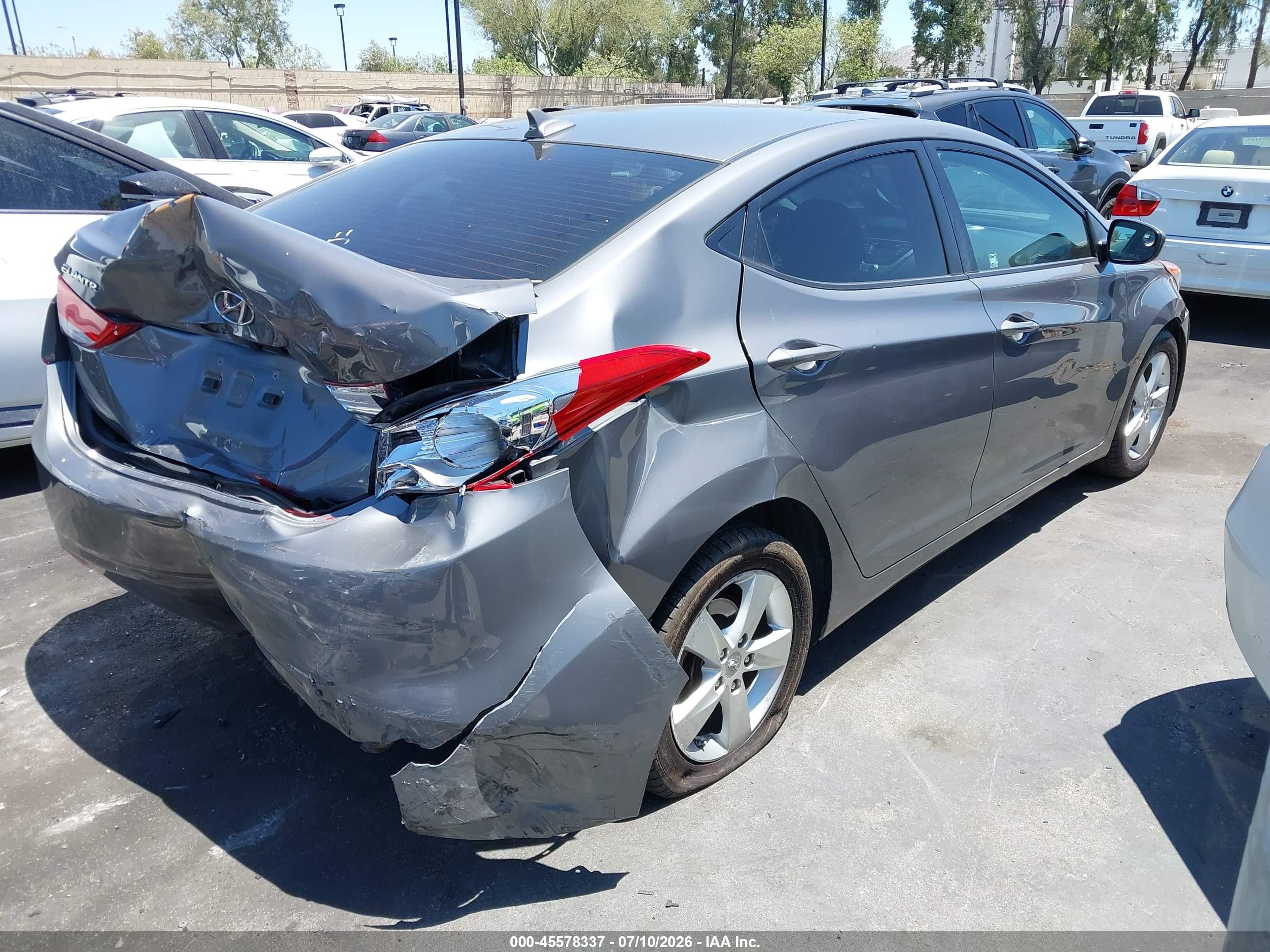 2012 Hyundai Elantra Gls Gray vin: 5NPDH4AE2CH082221
