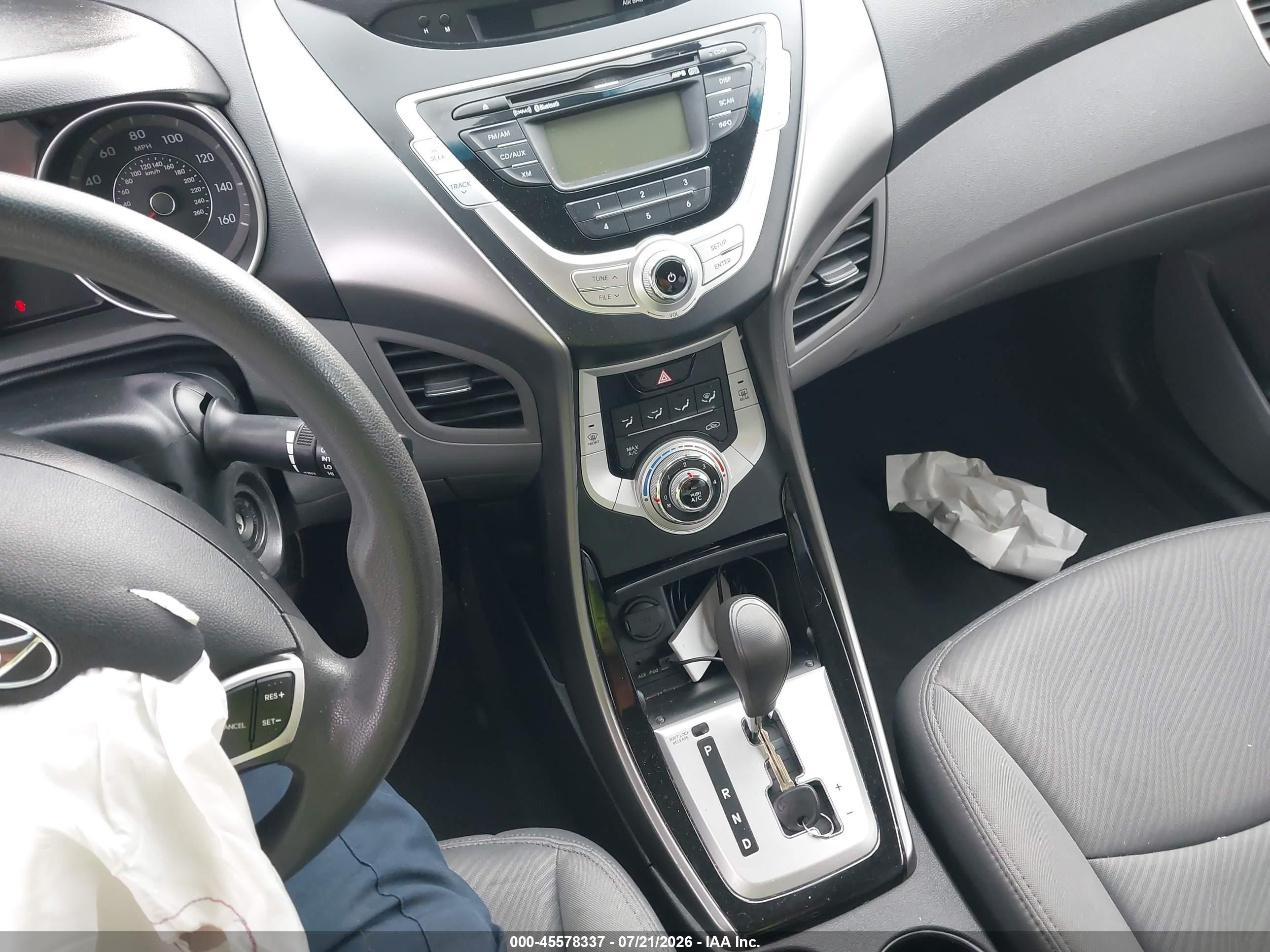 2012 Hyundai Elantra Gls Gray vin: 5NPDH4AE2CH082221