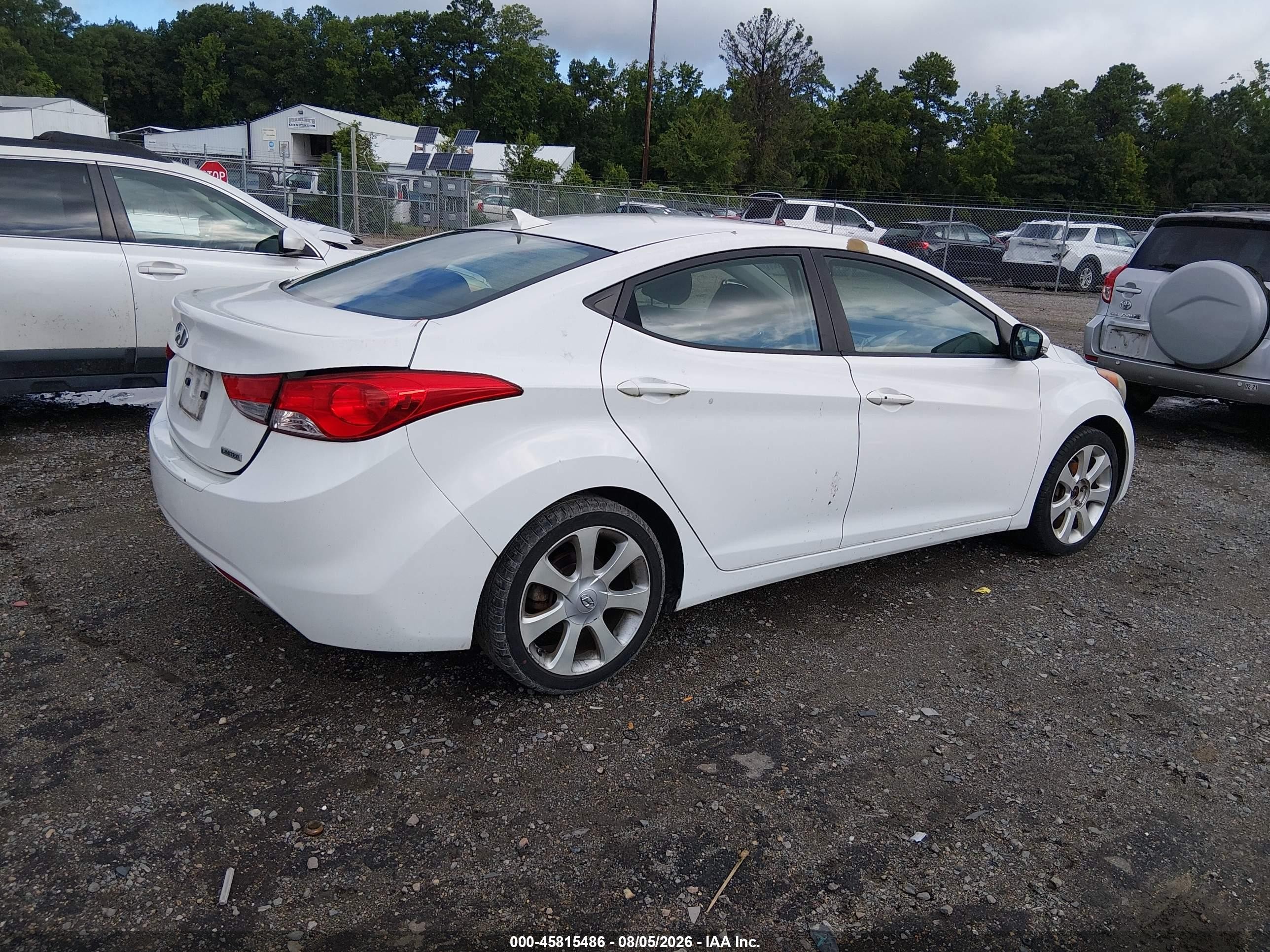 2012 Hyundai Elantra Limited White vin: 5NPDH4AE2CH090710