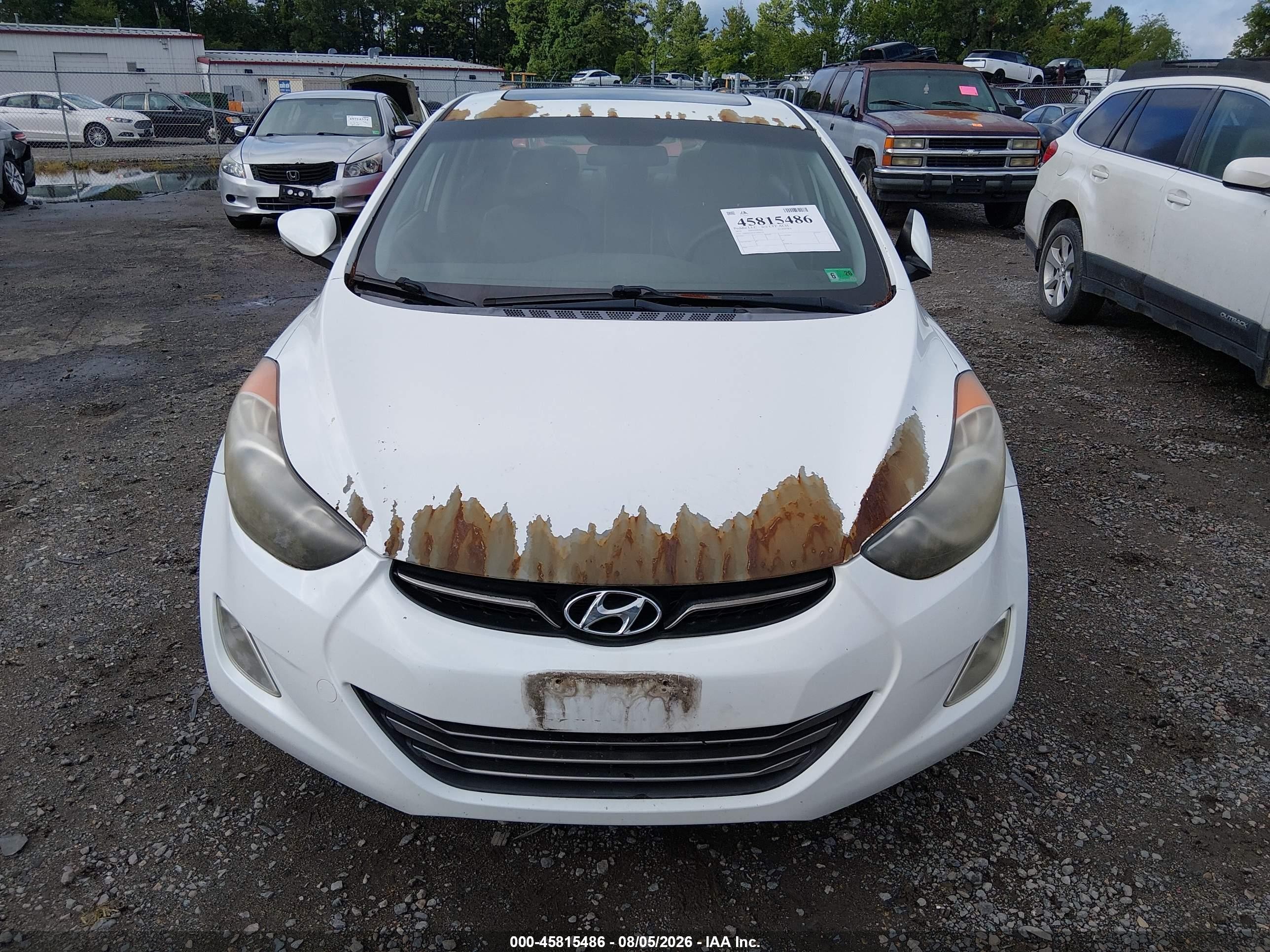 2012 Hyundai Elantra Limited White vin: 5NPDH4AE2CH090710