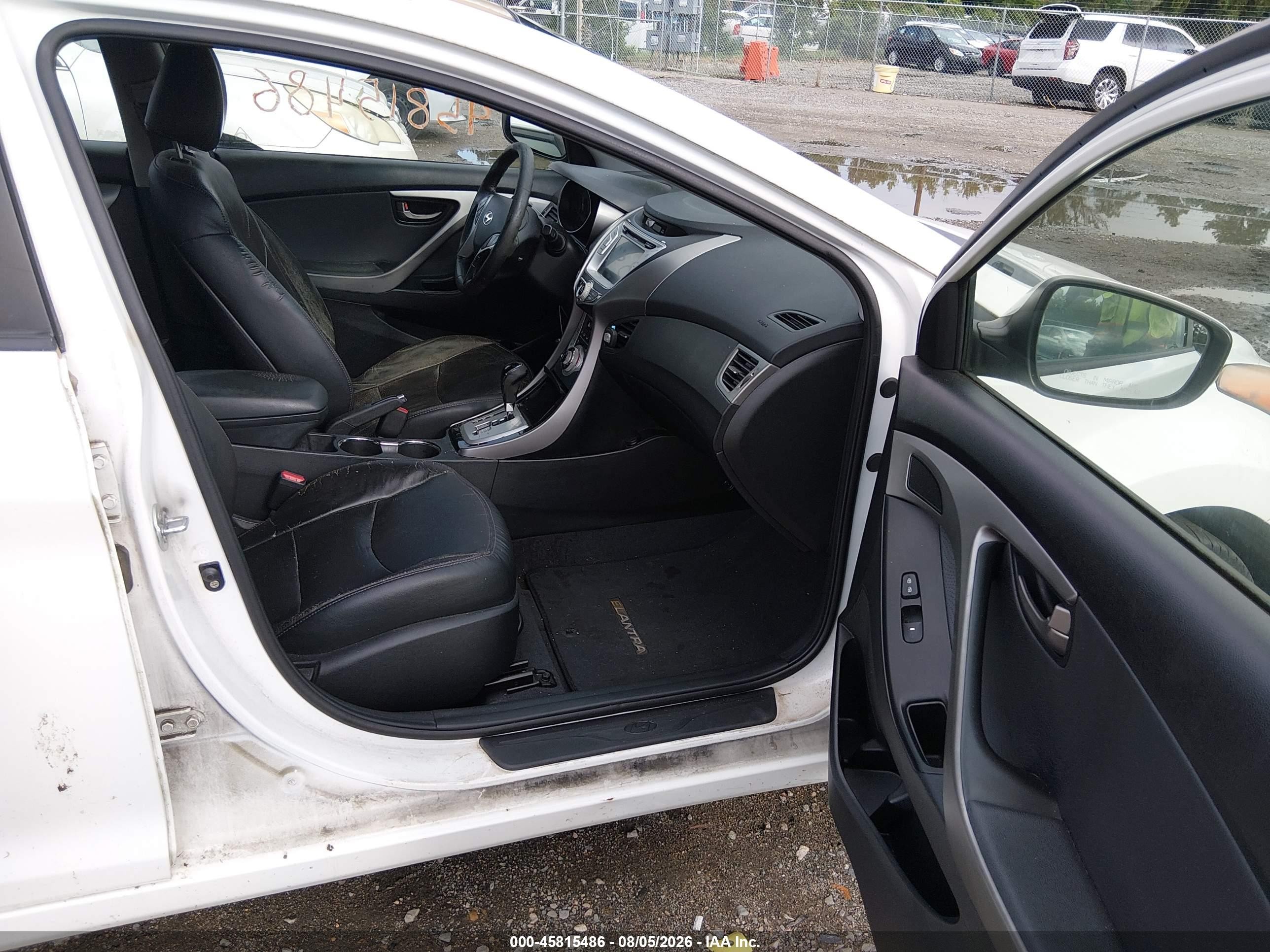 2012 Hyundai Elantra Limited White vin: 5NPDH4AE2CH090710