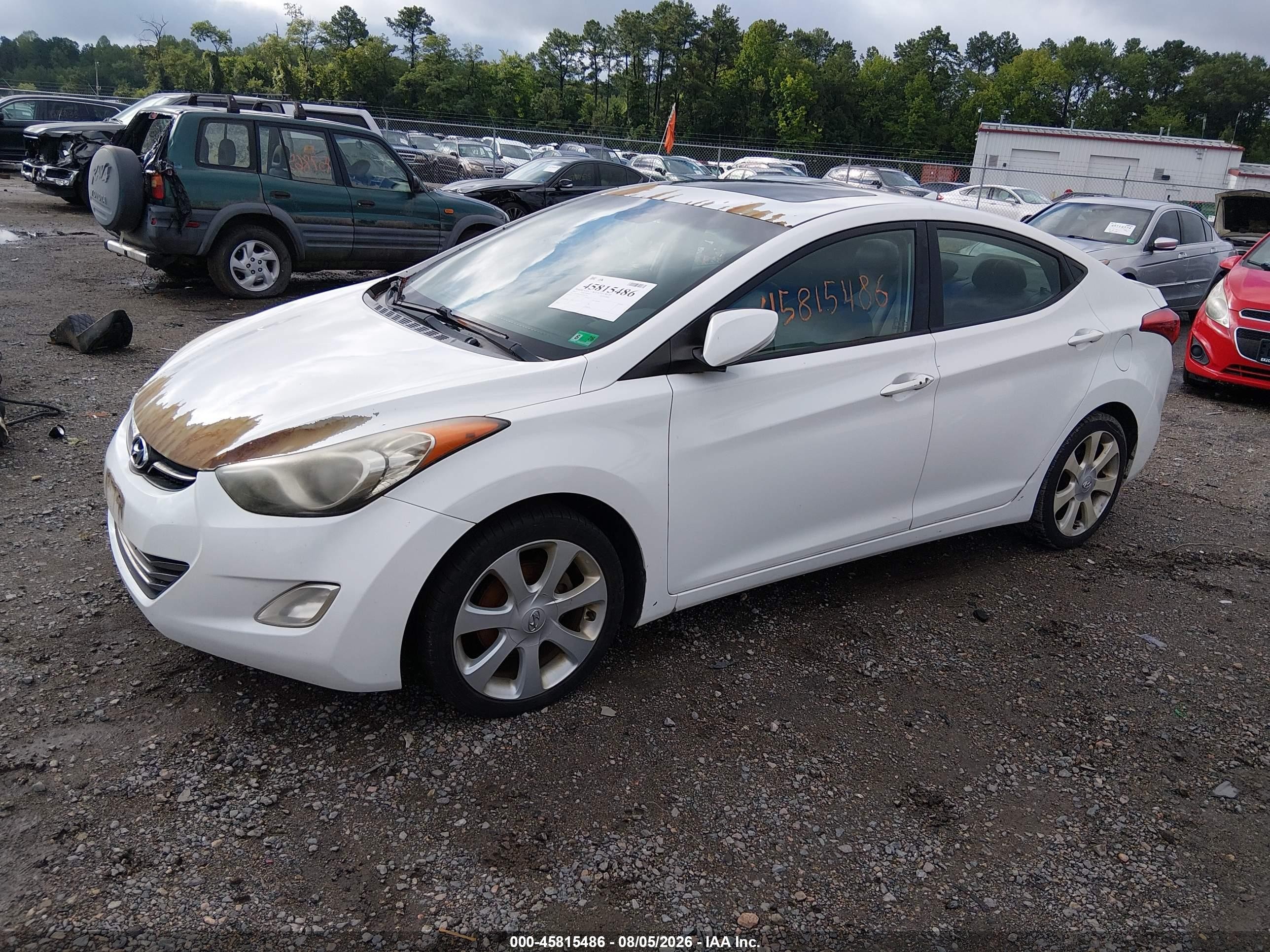 2012 Hyundai Elantra Limited White vin: 5NPDH4AE2CH090710