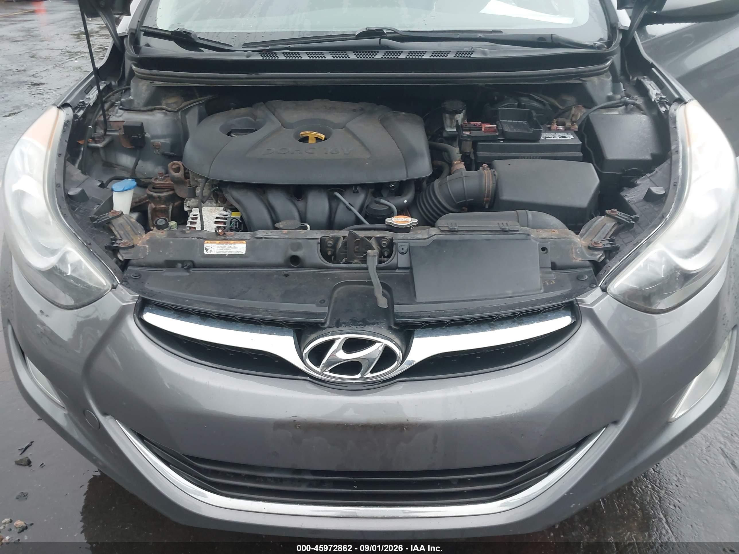 2012 Hyundai Elantra Gls Серый vin: 5NPDH4AE2CH092957