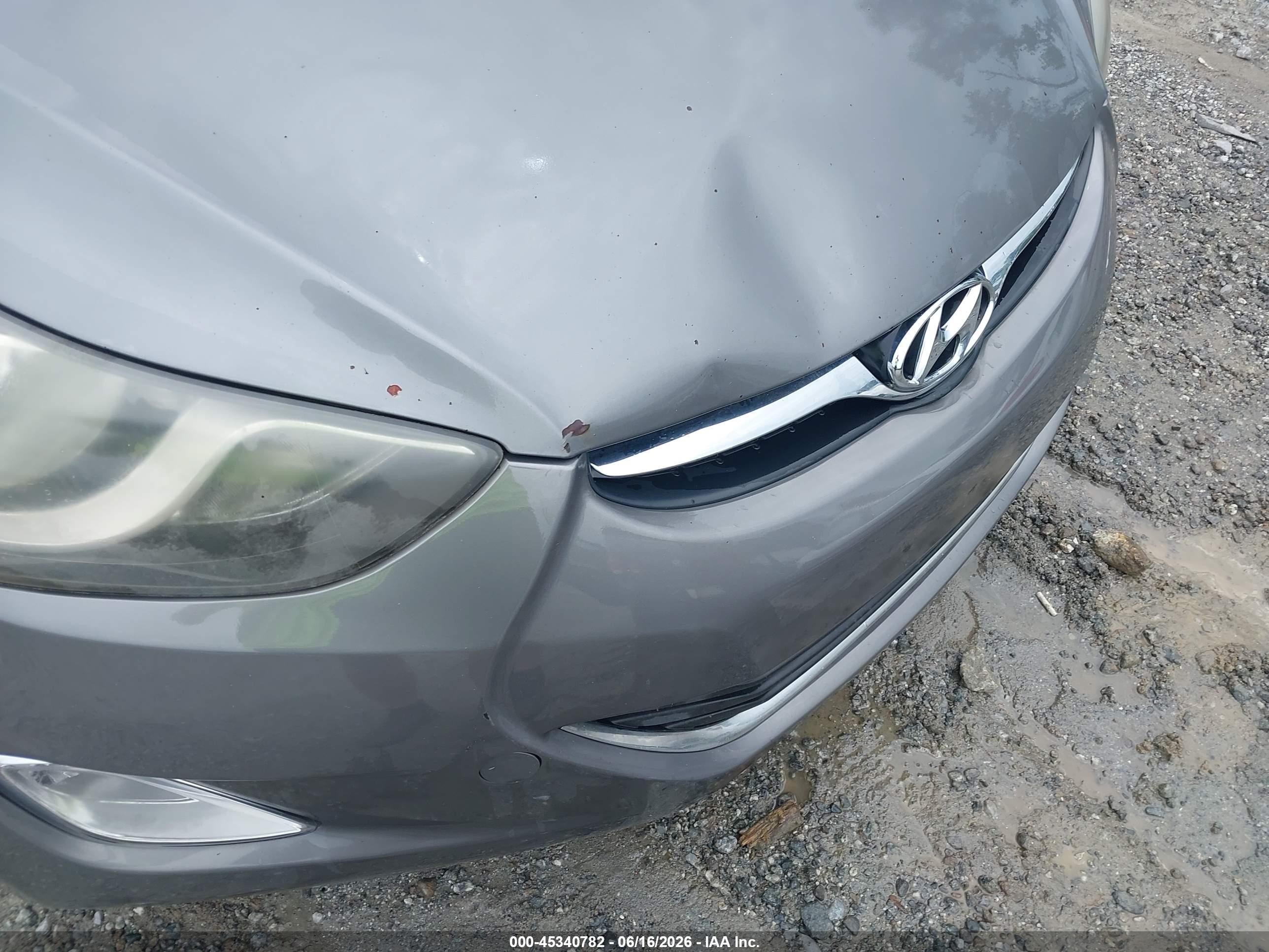 2012 Hyundai Elantra Gls Gray vin: 5NPDH4AE2CH094238
