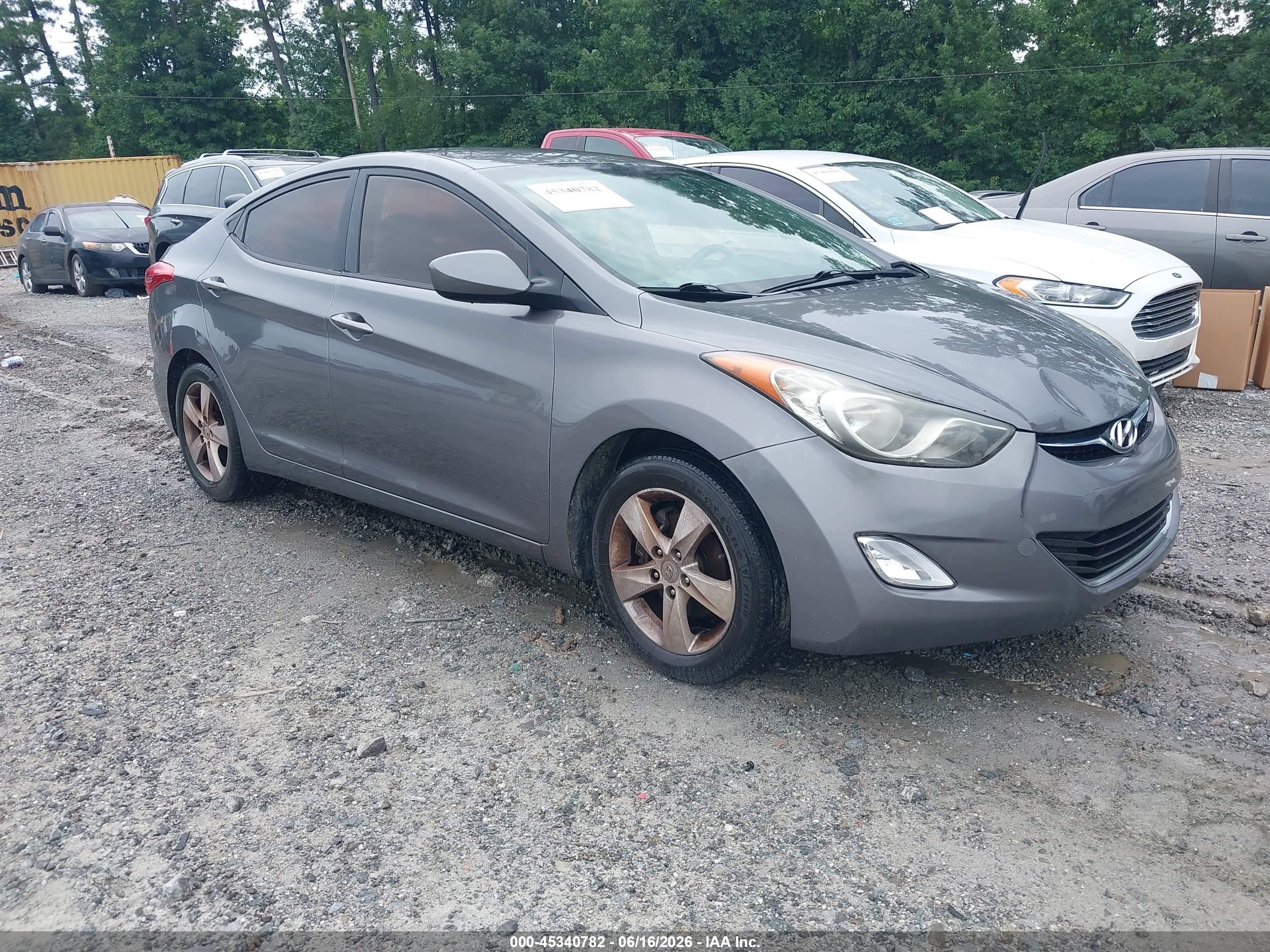 2012 Hyundai Elantra Gls Gray vin: 5NPDH4AE2CH094238