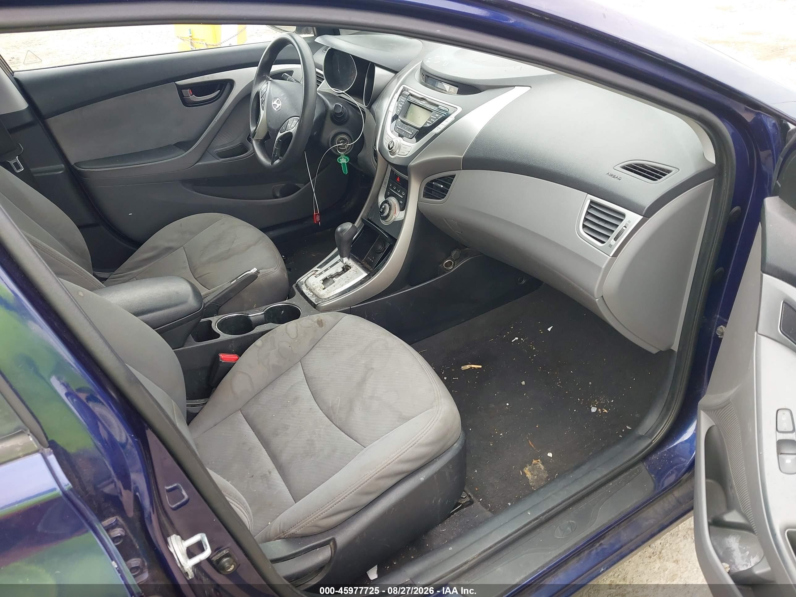 2012 Hyundai Elantra Gls Blue vin: 5NPDH4AE2CH095163