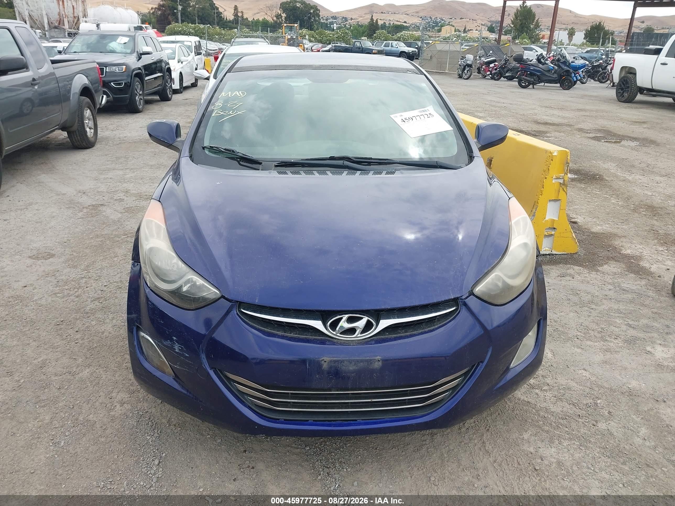2012 Hyundai Elantra Gls Blue vin: 5NPDH4AE2CH095163