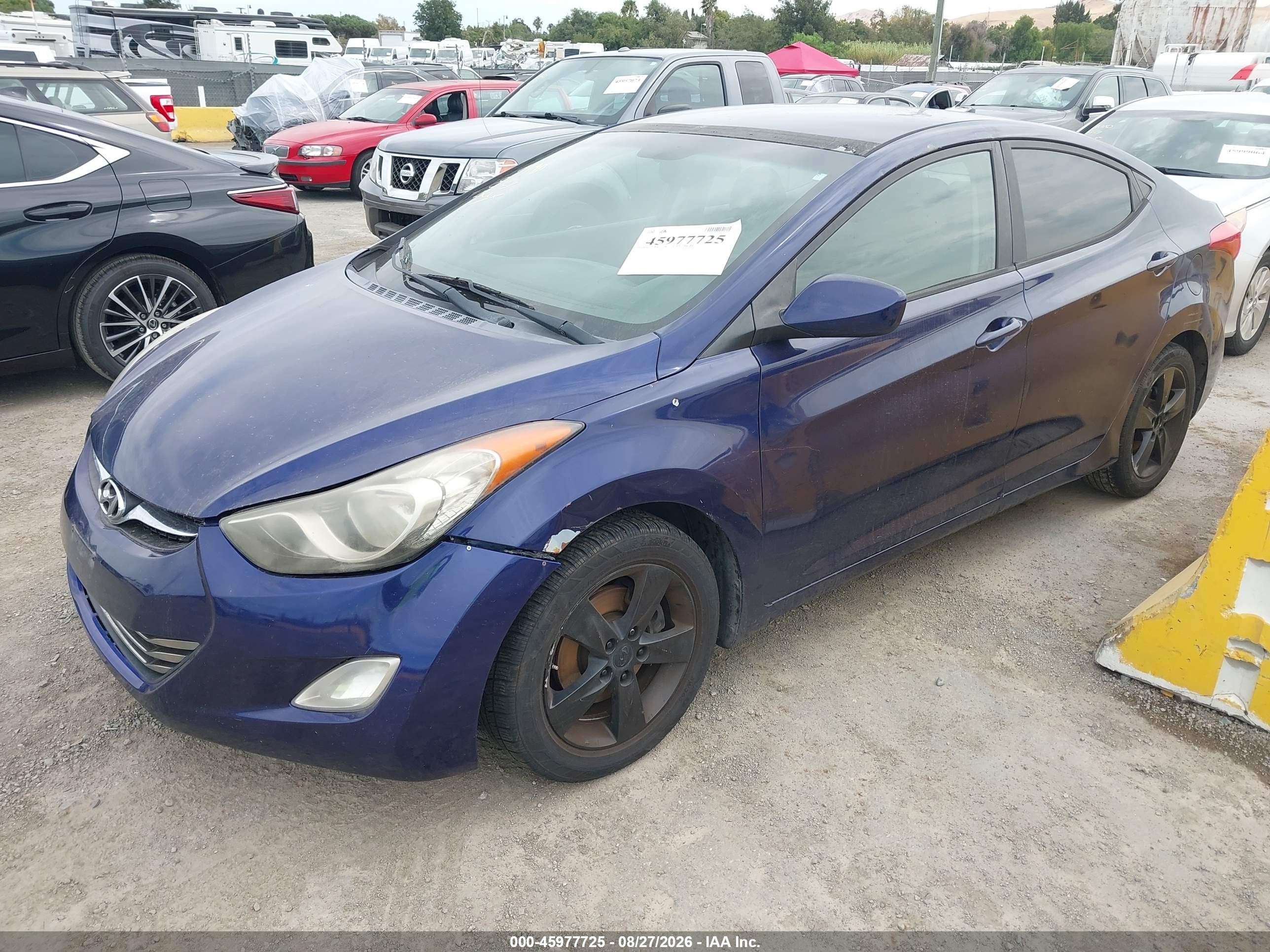 2012 Hyundai Elantra Gls Blue vin: 5NPDH4AE2CH095163