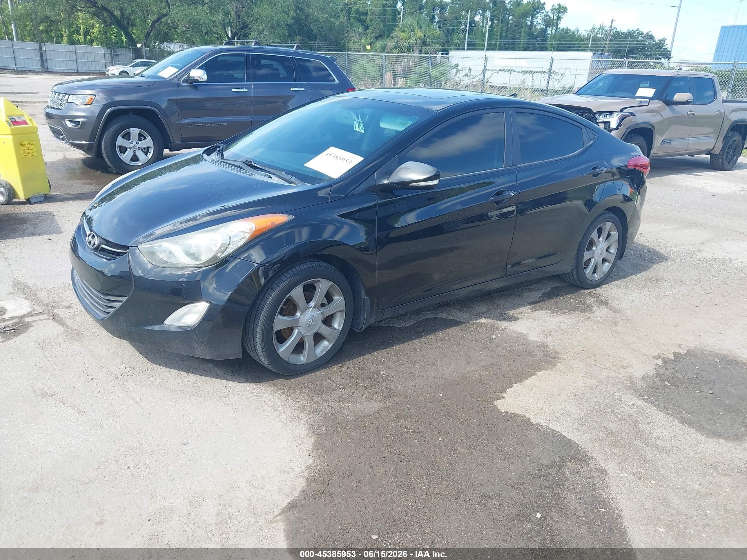 2012 Hyundai Elantra Limited Black vin: 5NPDH4AE2CH101950