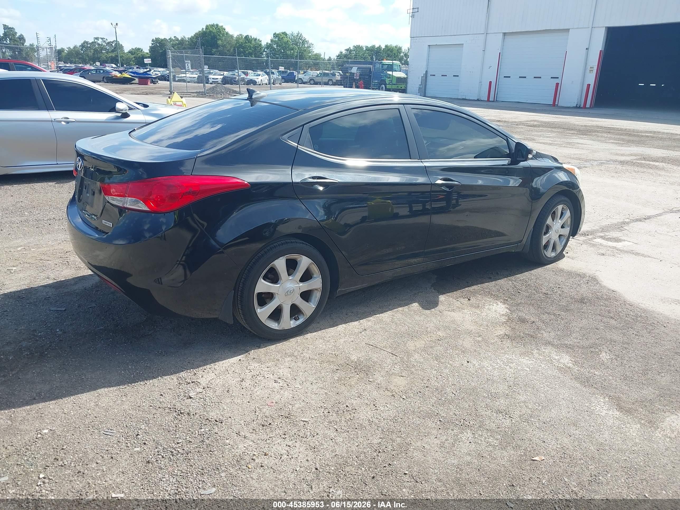 2012 Hyundai Elantra Limited Black vin: 5NPDH4AE2CH101950
