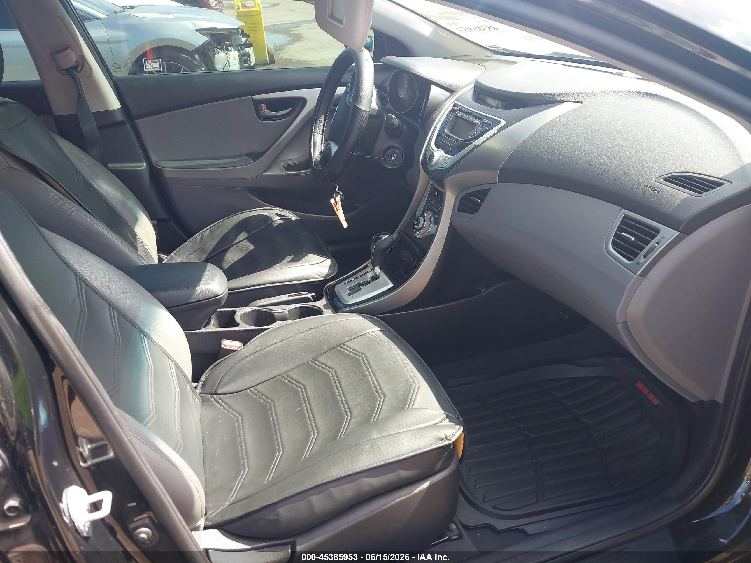 2012 Hyundai Elantra Limited Black vin: 5NPDH4AE2CH101950