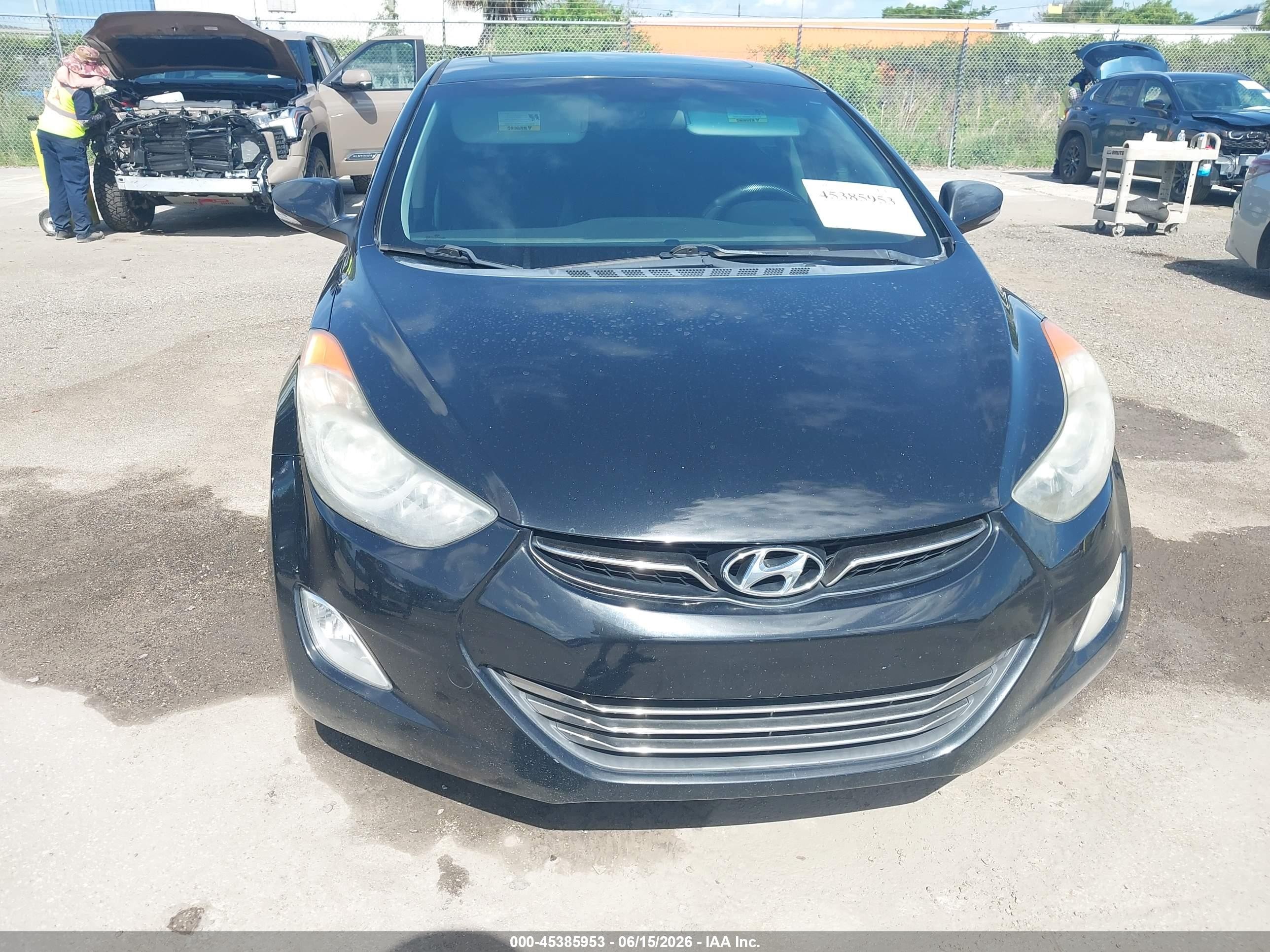 2012 Hyundai Elantra Limited Black vin: 5NPDH4AE2CH101950
