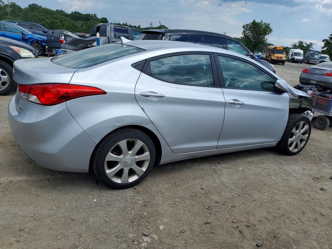 2012 Hyundai Elantra Limited Silver vin: 5NPDH4AE2CH110647