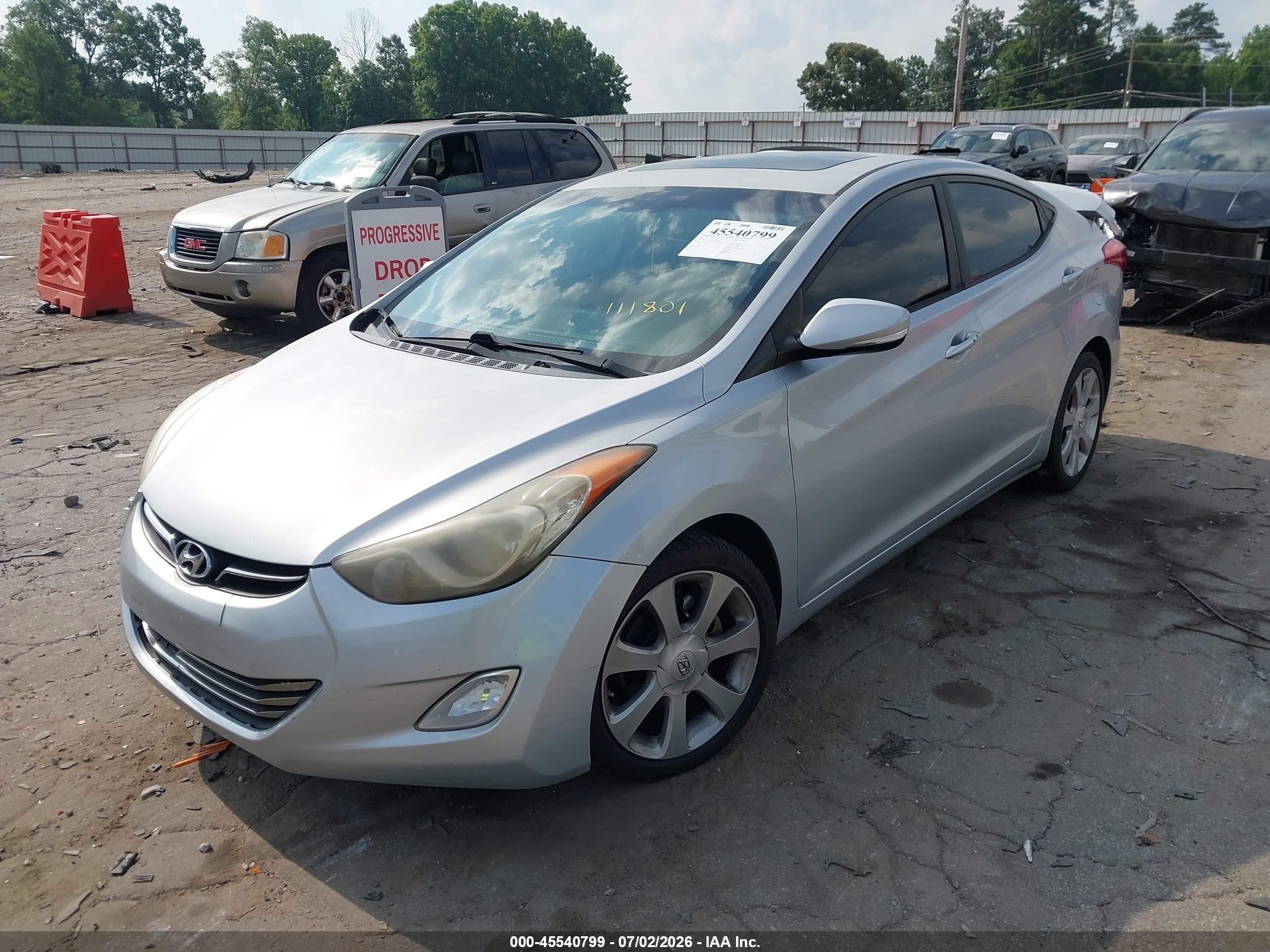 2012 Hyundai Elantra Limited Silver vin: 5NPDH4AE2CH111801