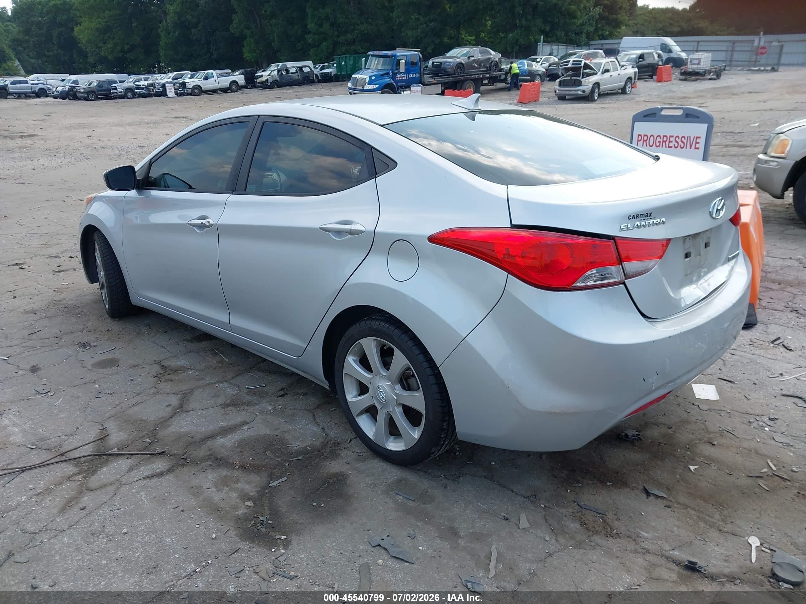 2012 Hyundai Elantra Limited Silver vin: 5NPDH4AE2CH111801