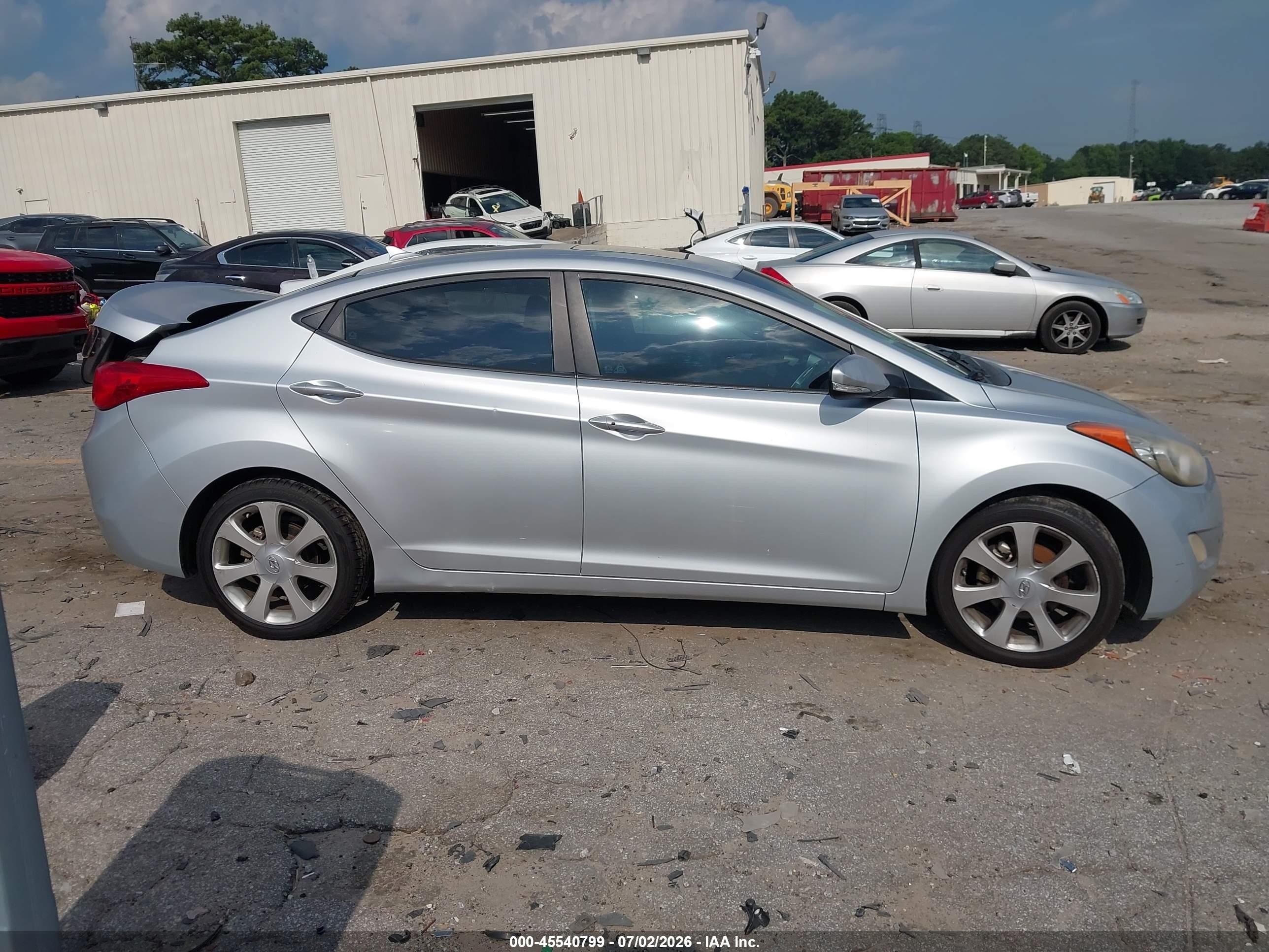2012 Hyundai Elantra Limited Silver vin: 5NPDH4AE2CH111801