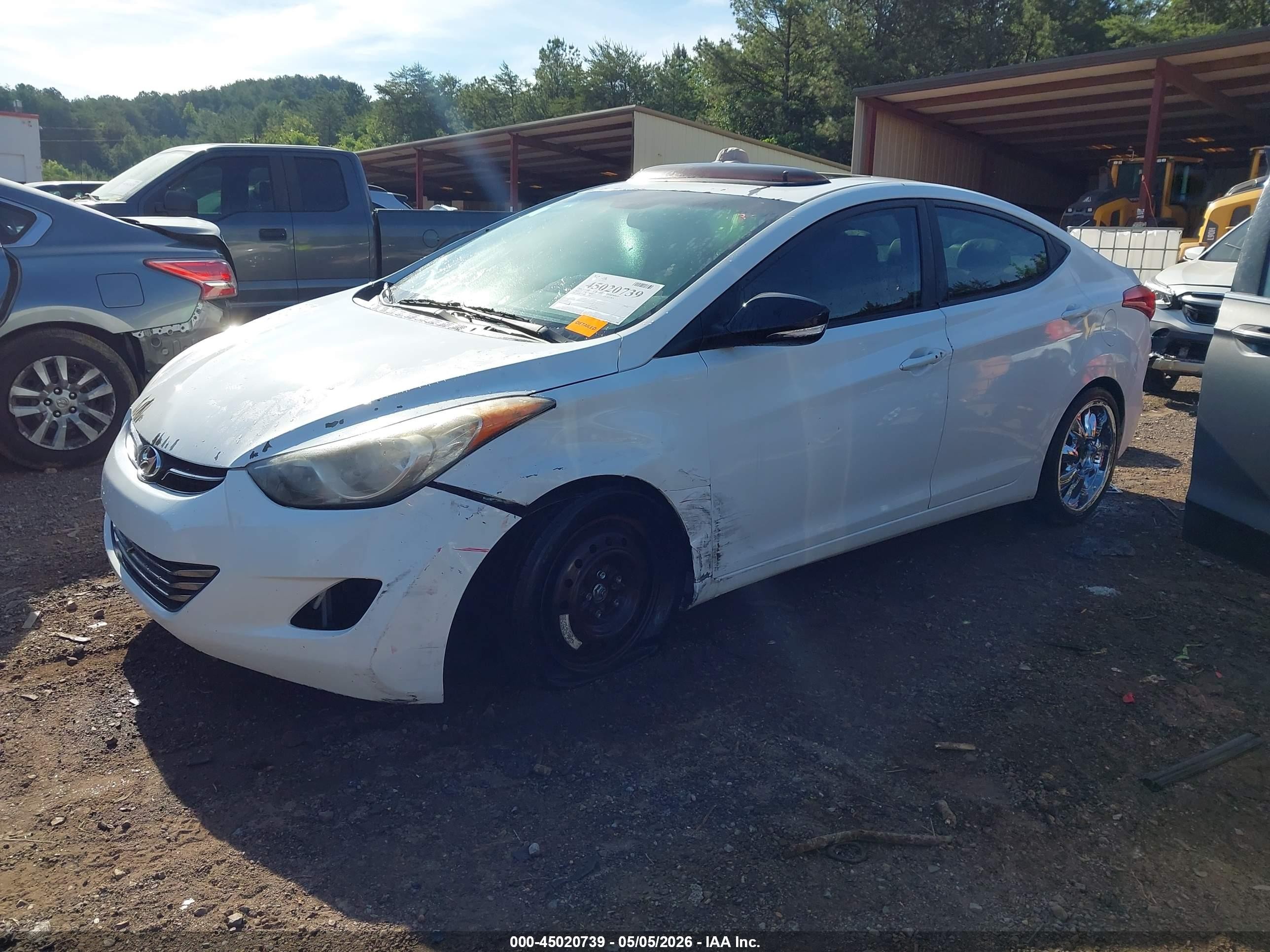 2012 Hyundai Elantra Limited White vin: 5NPDH4AE2CH118246