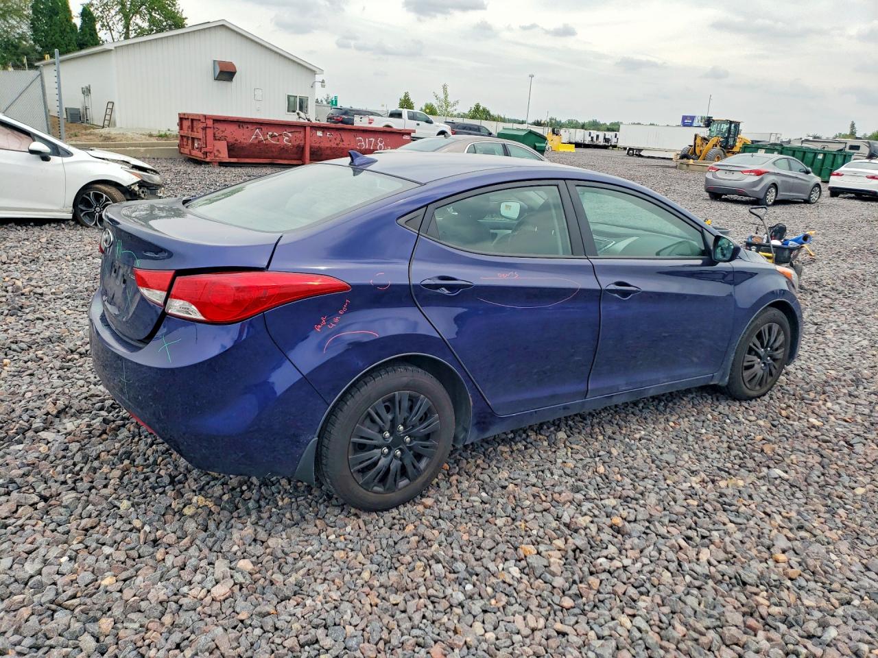2012 Hyundai Elantra Gls Blue vin: 5NPDH4AE2CH119798
