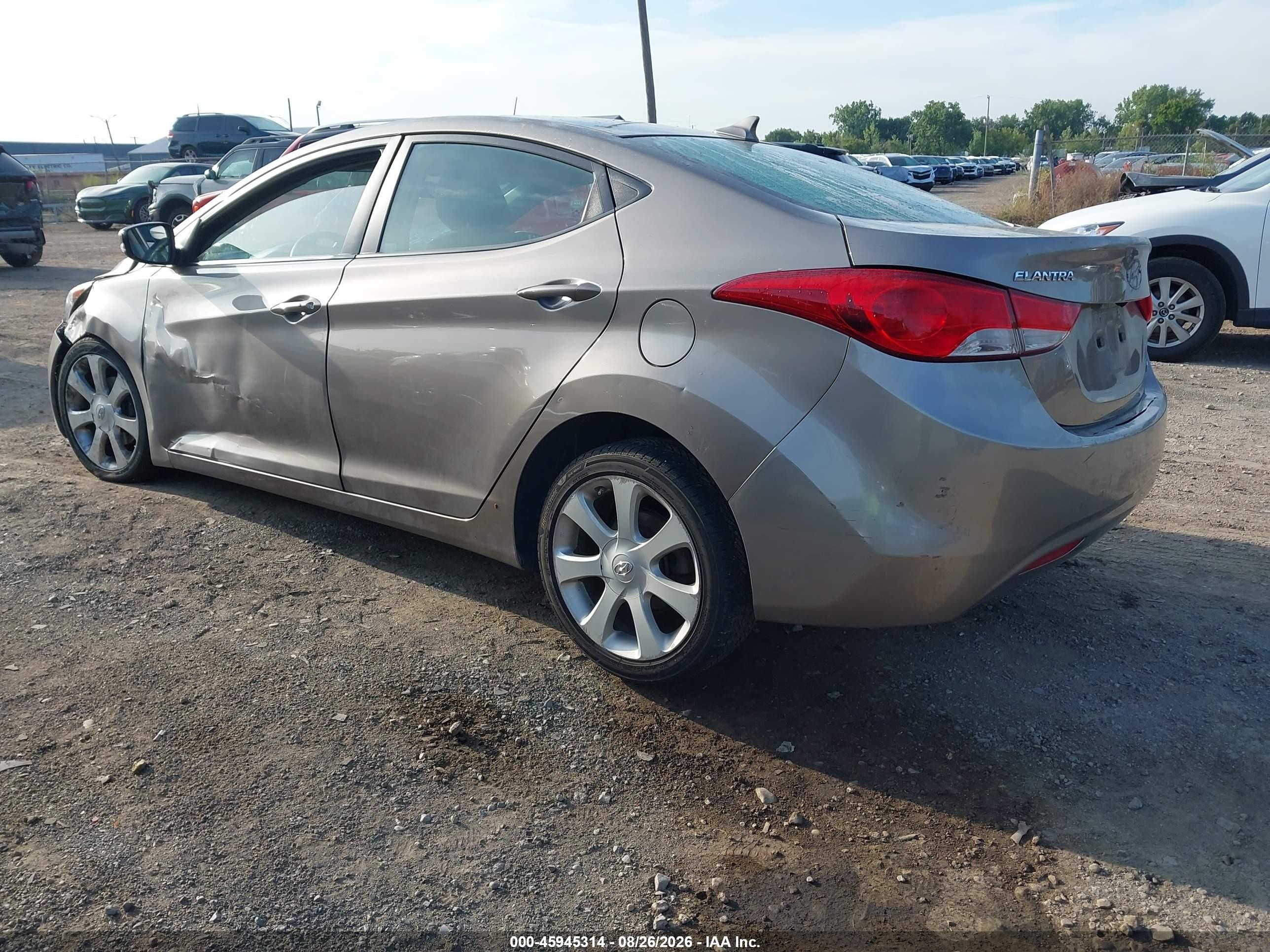 2012 Hyundai Elantra Limited Beige vin: 5NPDH4AE2CH120000