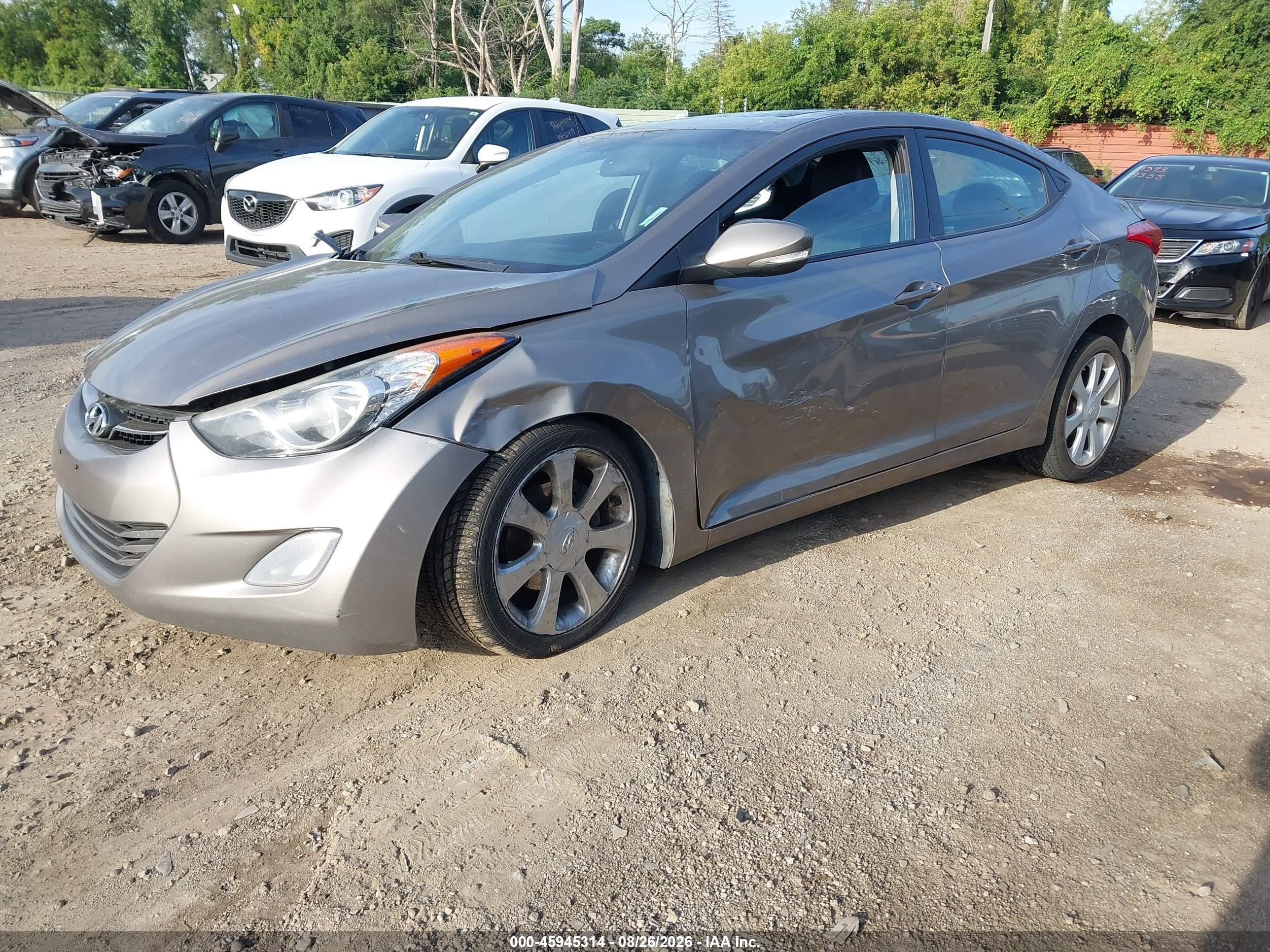 2012 Hyundai Elantra Limited Beige vin: 5NPDH4AE2CH120000