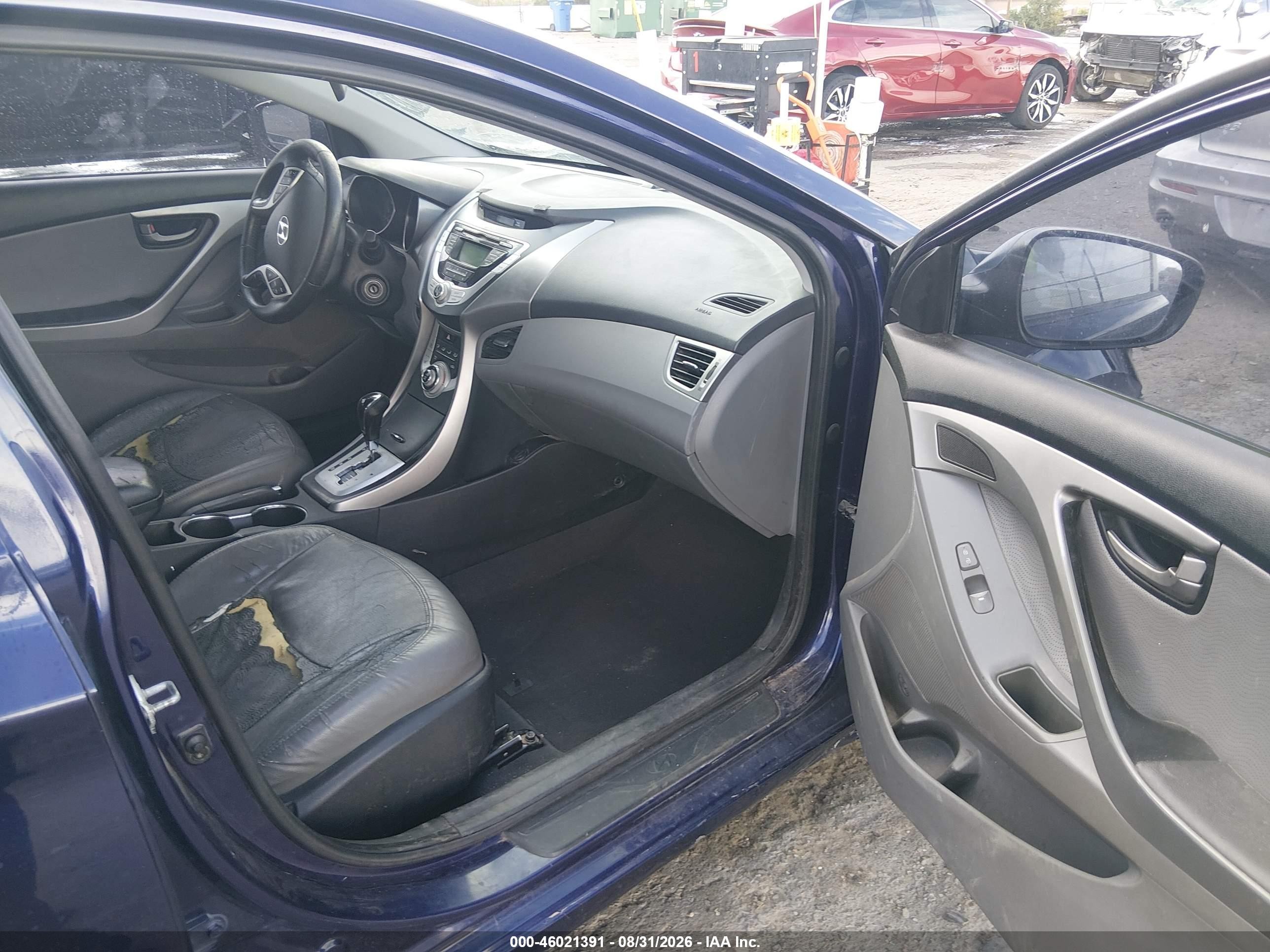 2012 Hyundai Elantra Limited Blue vin: 5NPDH4AE2CH134494