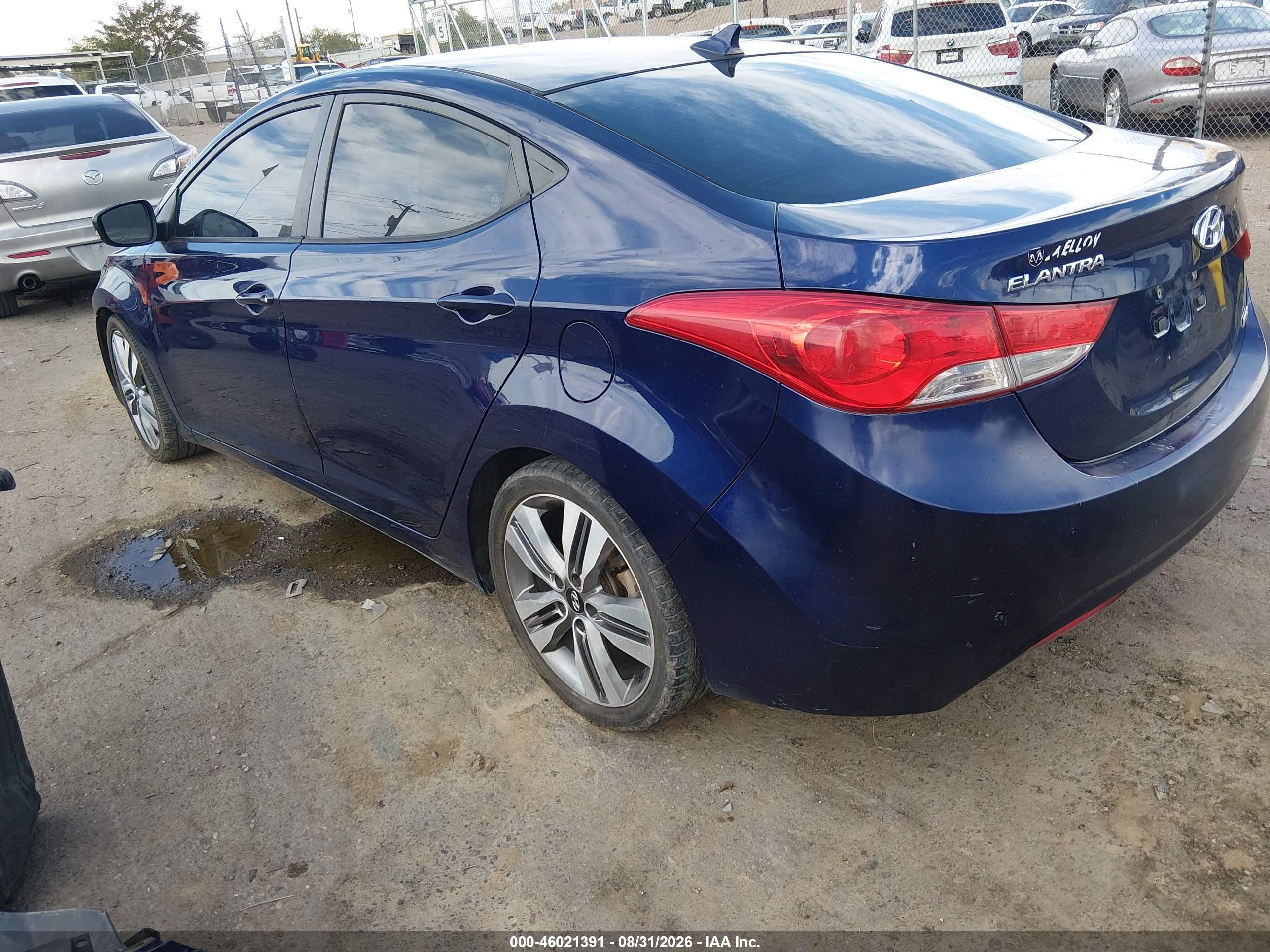 2012 Hyundai Elantra Limited Blue vin: 5NPDH4AE2CH134494