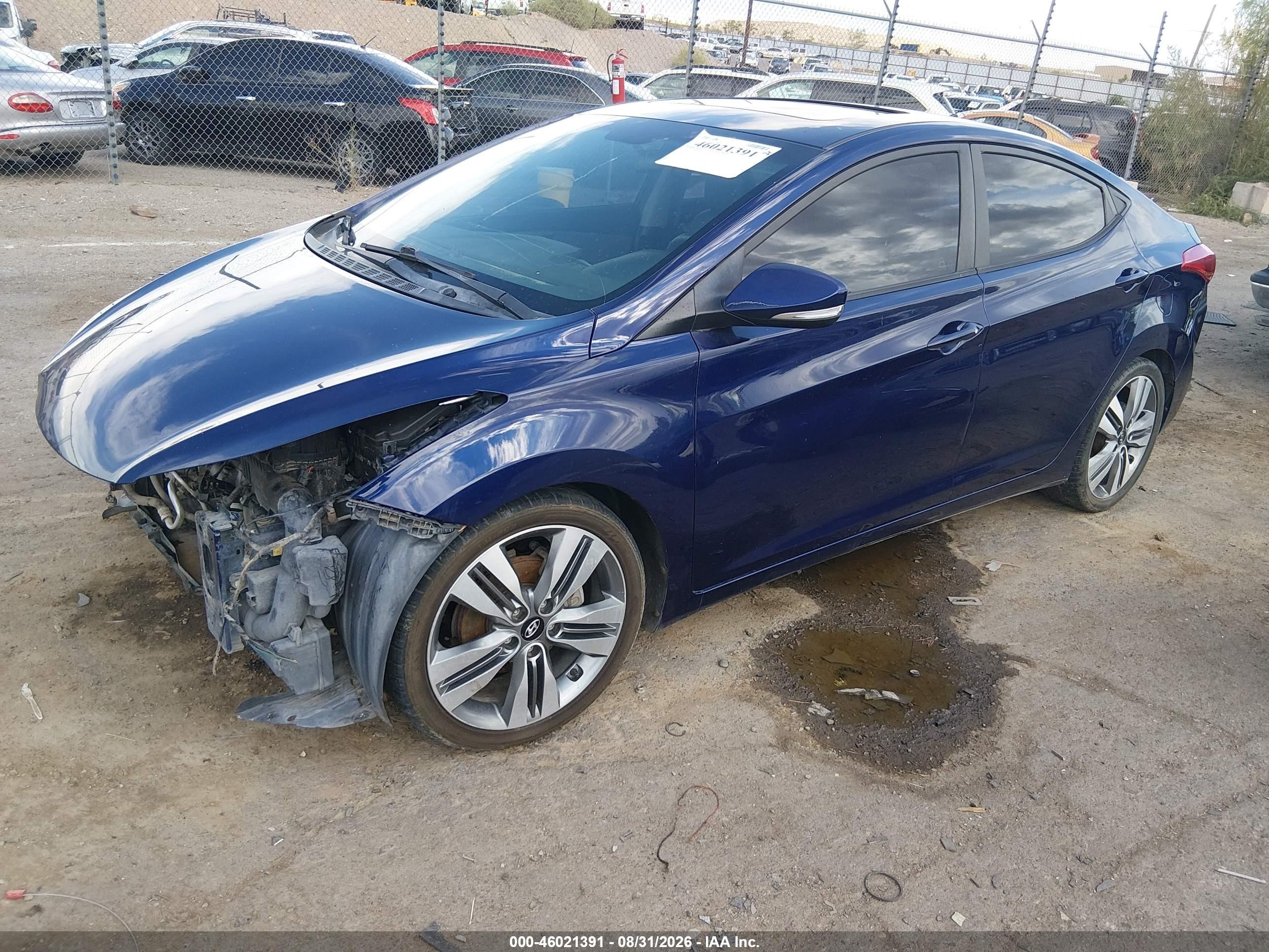 2012 Hyundai Elantra Limited Blue vin: 5NPDH4AE2CH134494