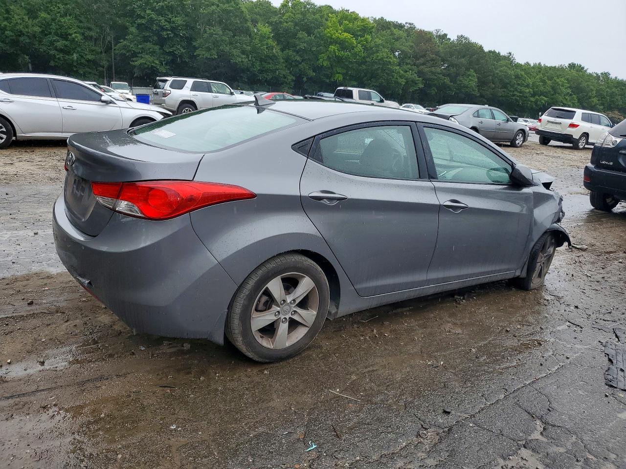 2012 Hyundai Elantra Gls Gray vin: 5NPDH4AE2CH136410