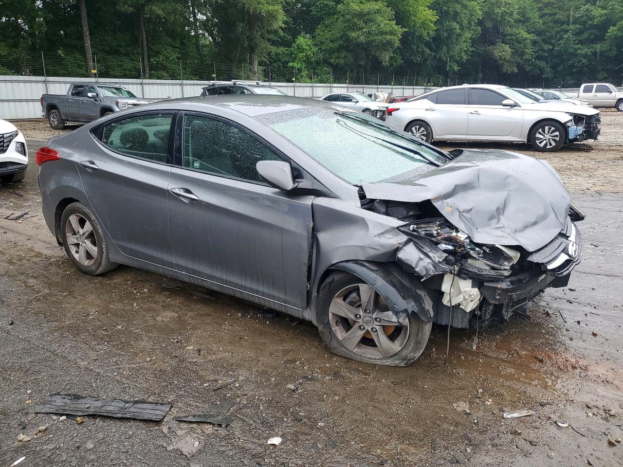 2012 Hyundai Elantra Gls Gray vin: 5NPDH4AE2CH136410