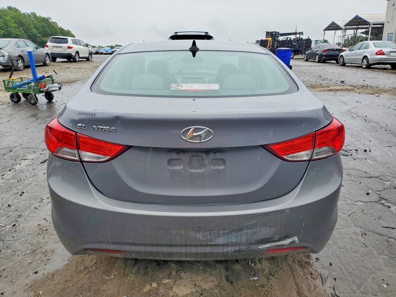 2012 Hyundai Elantra Gls Gray vin: 5NPDH4AE2CH136410